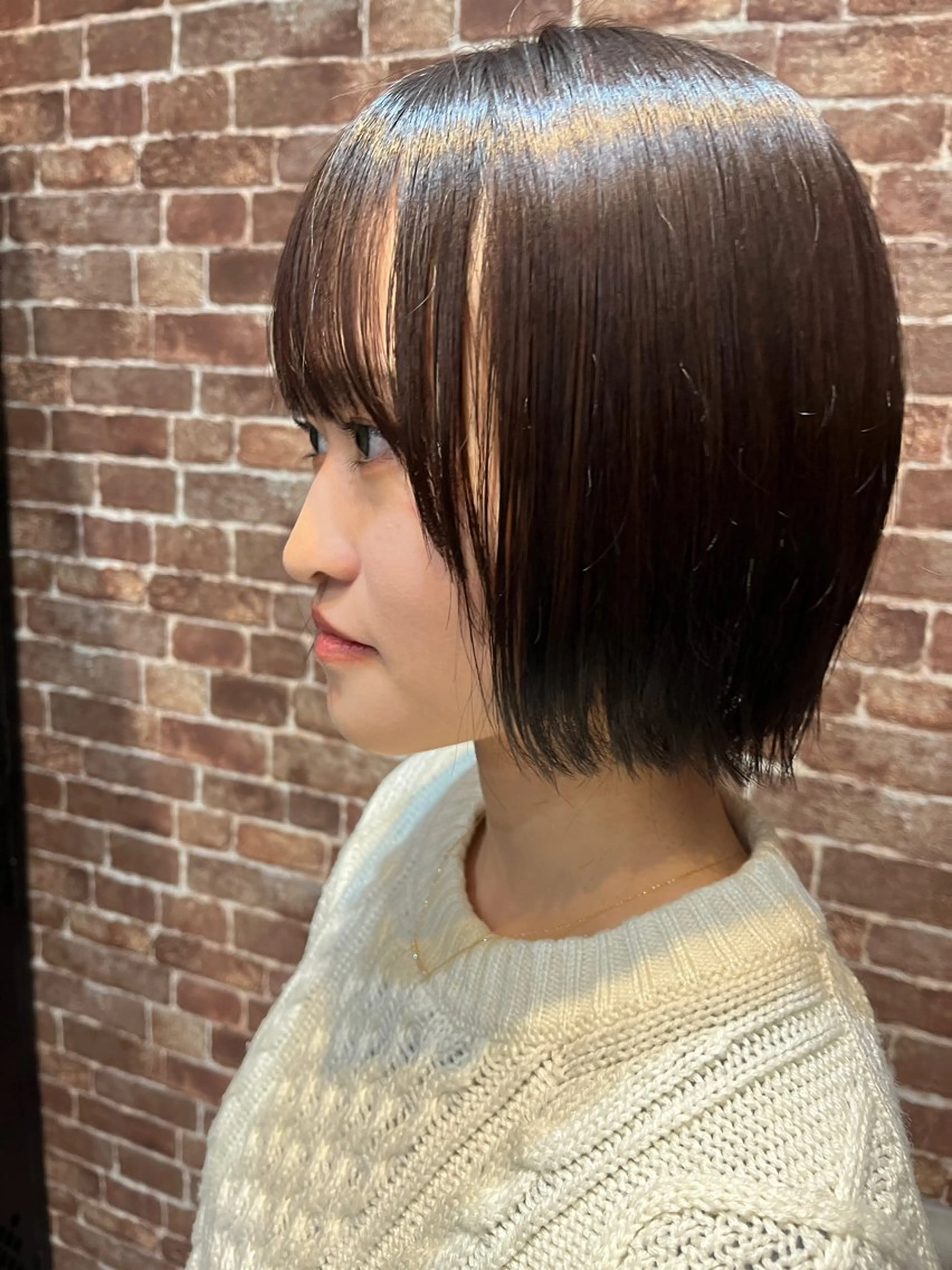 ミディアム カラー 久木原 ゆりのヘアスタイル