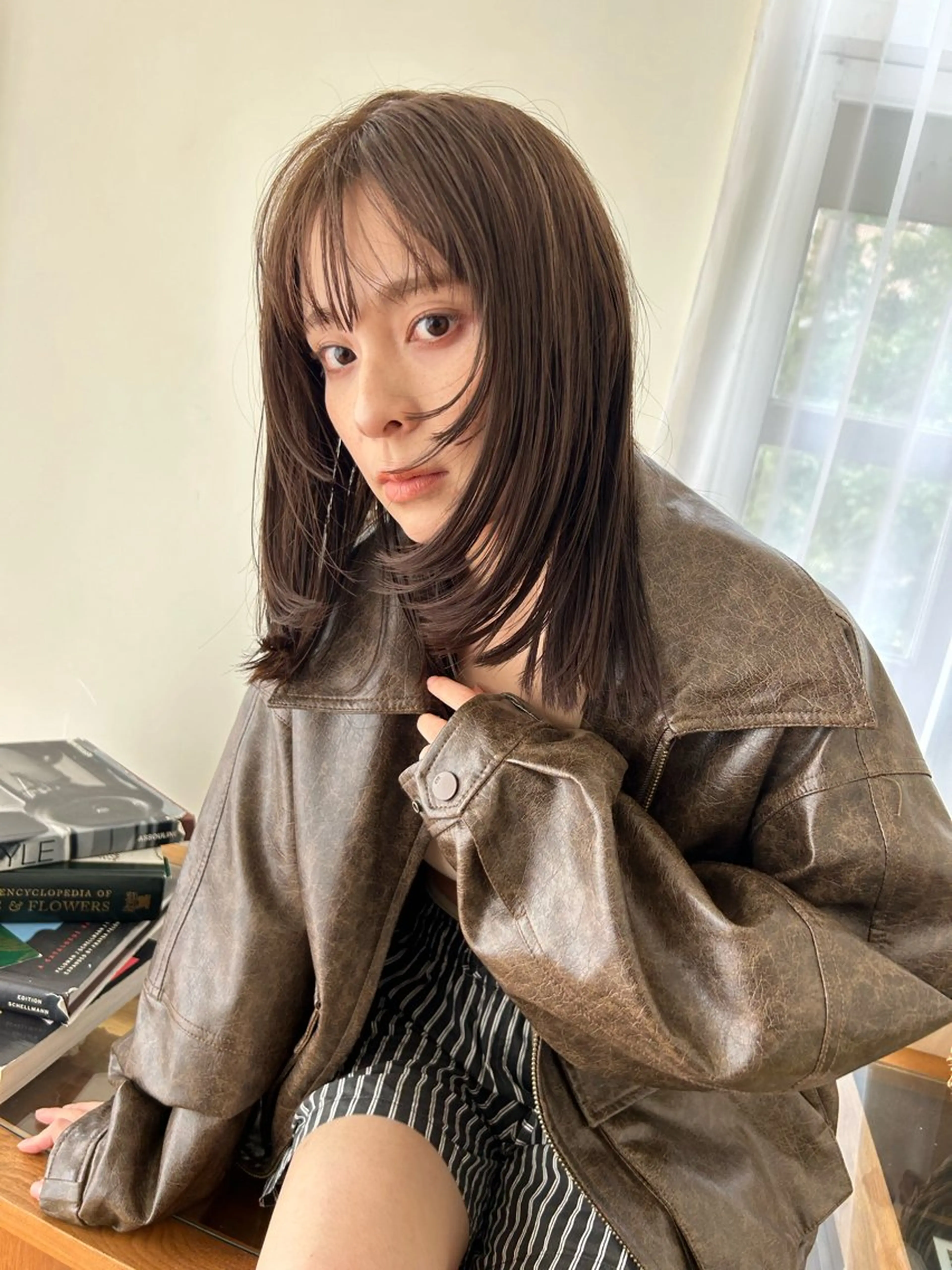 セミロング カラー 透明感カラー maho/垢抜け カラー♡パーマのヘアスタイル