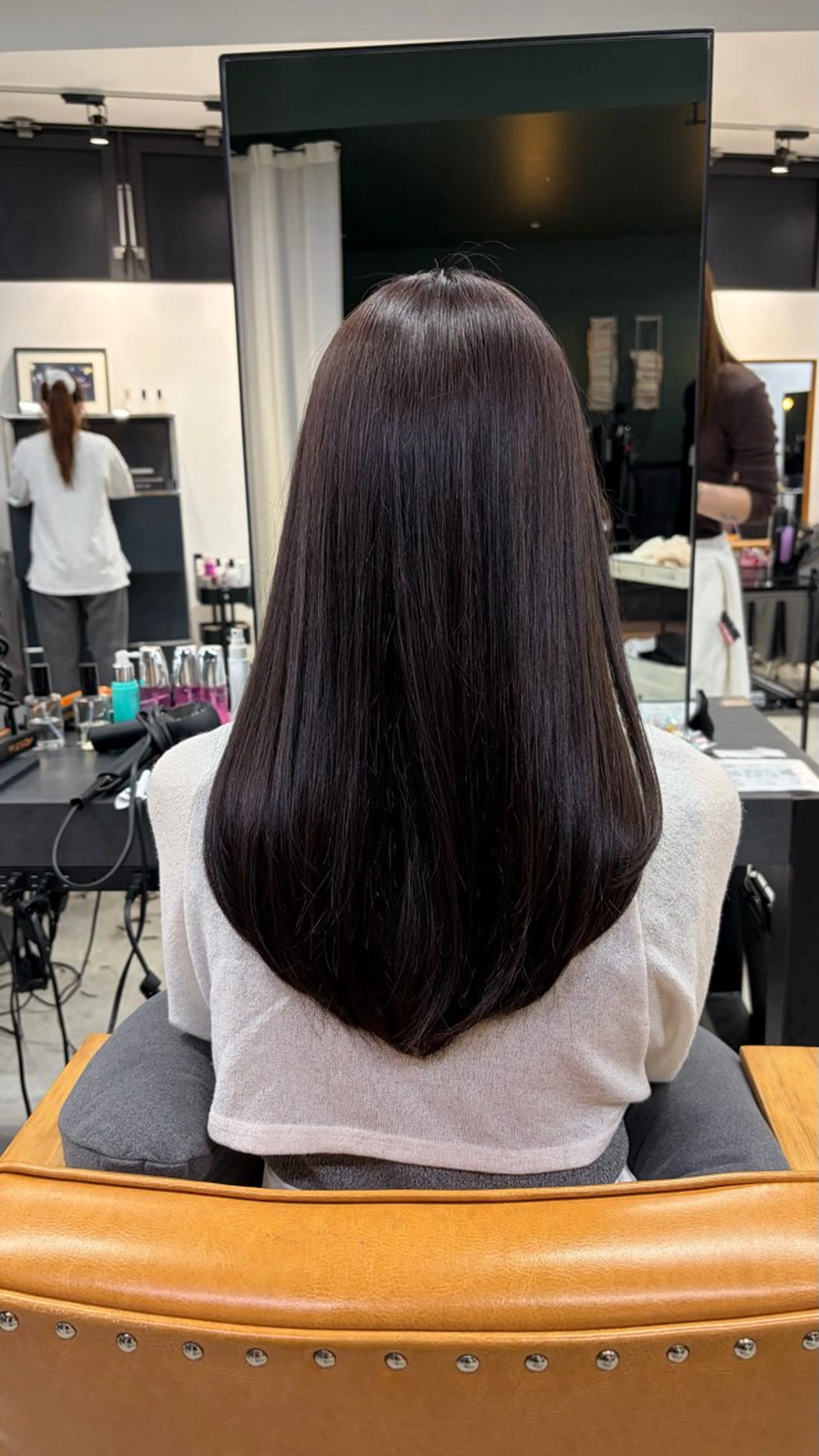 ロング カラー グレージュ ラベンダーカラー ラベンダーグレージュ ラベンダーグレー ヘアカラー ここね/透明感 カラー/ナチュラルのヘアスタイル