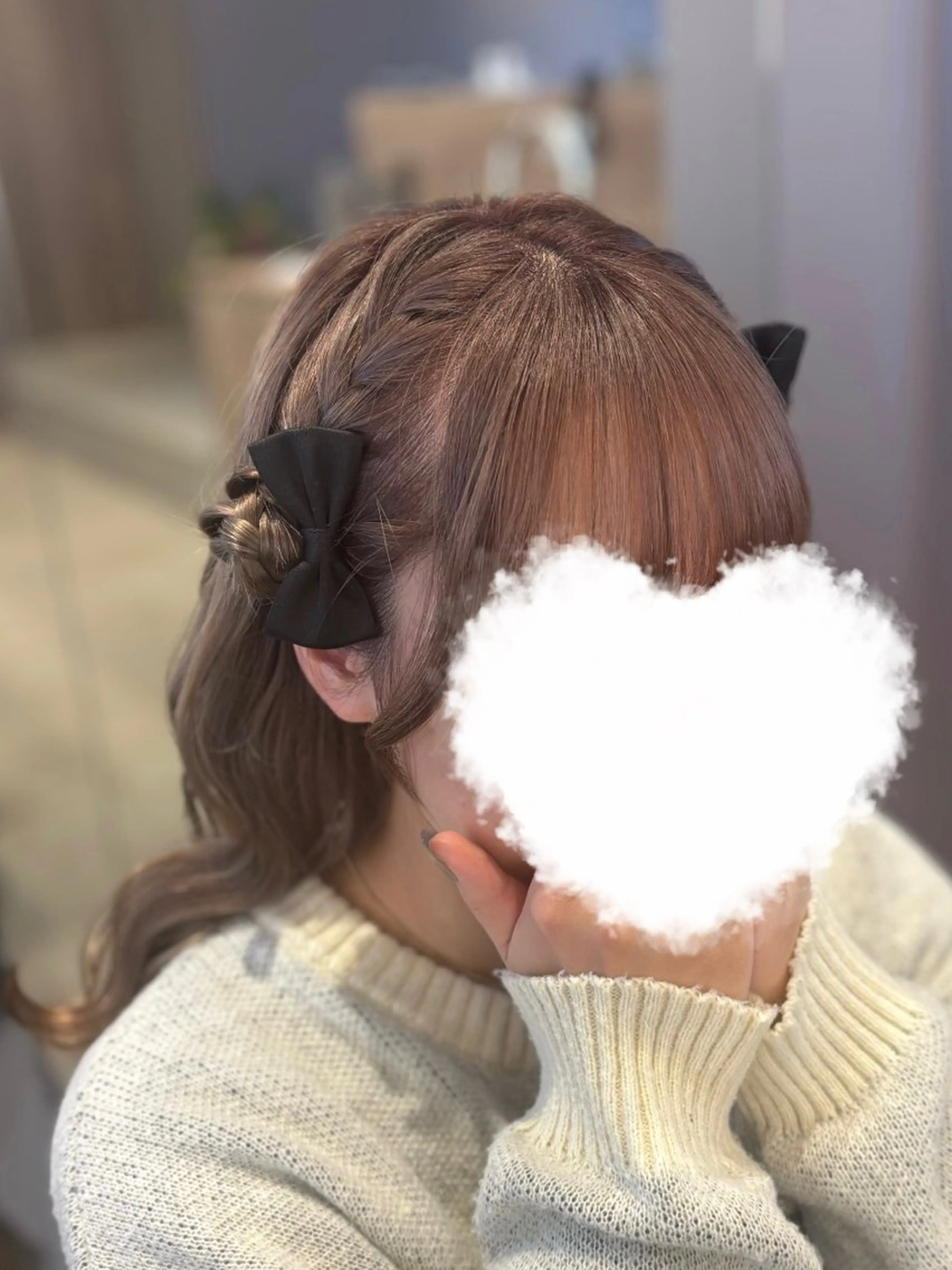 ヘアアレンジ お団子ヘア 🎼レイヤー/透明感 カラー/nene♬のヘアスタイル