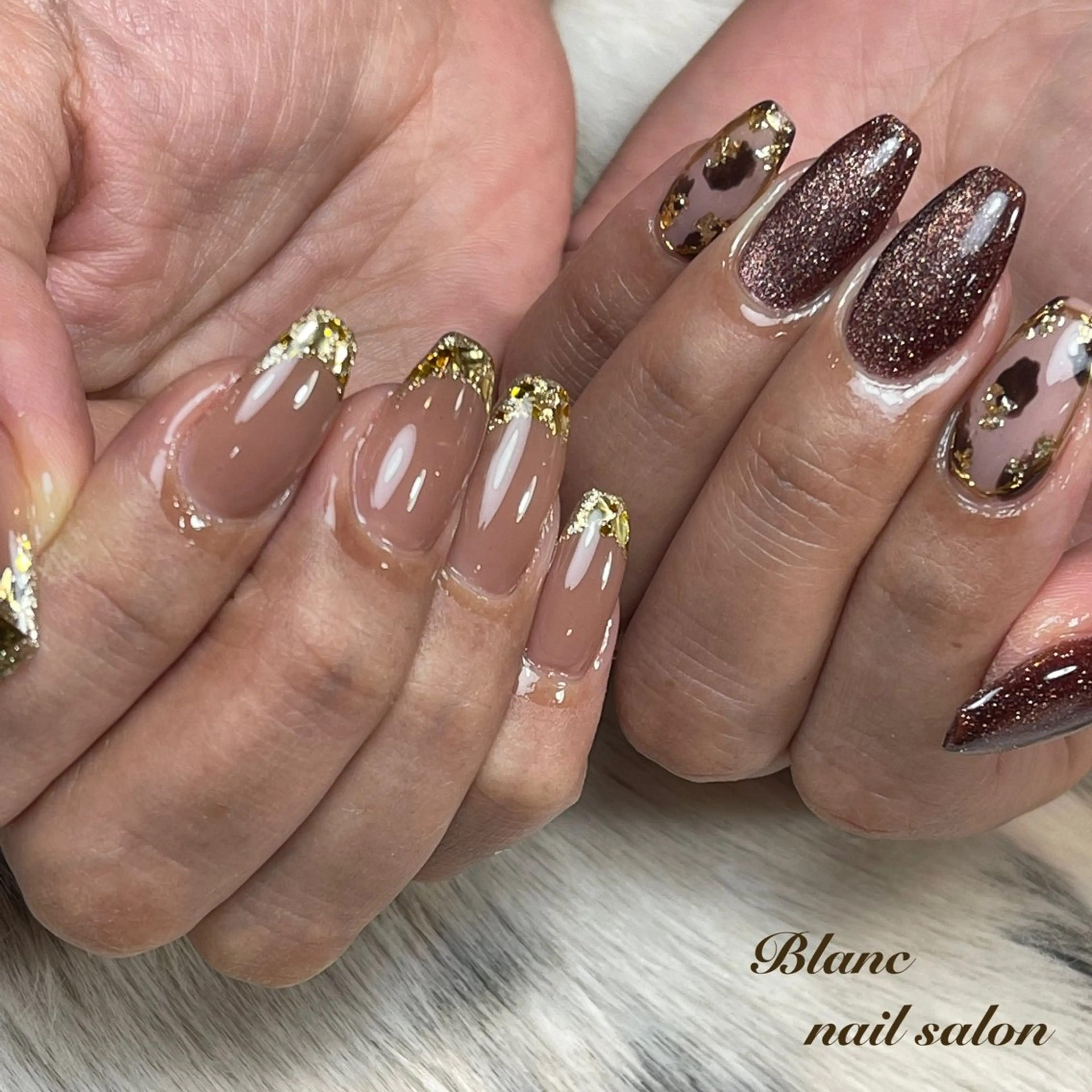 セミロング Blanc ブランのネイルデザイン