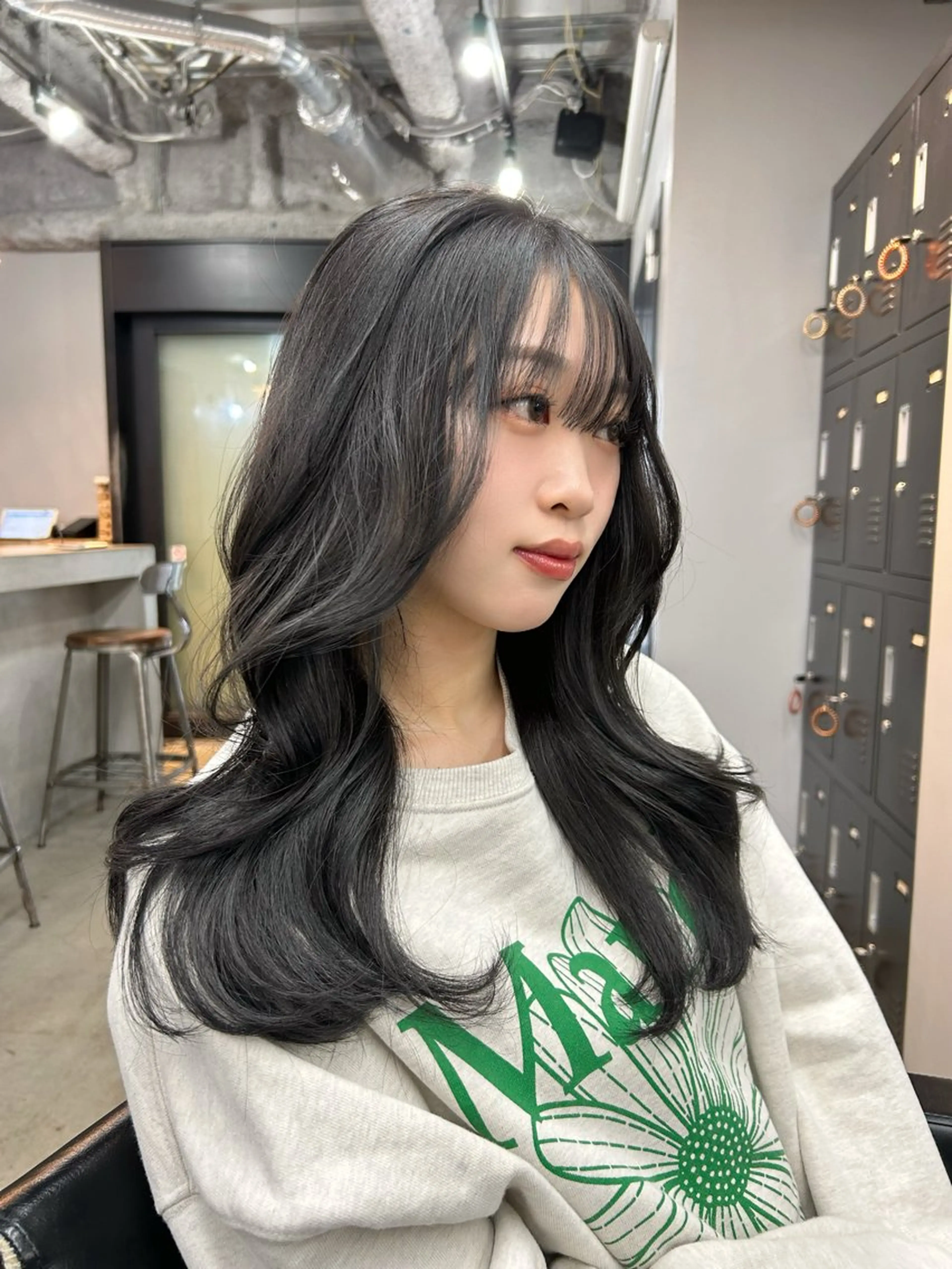 ロング カラー レイヤーカット／韓国 🤎きのした いちかのヘアスタイル