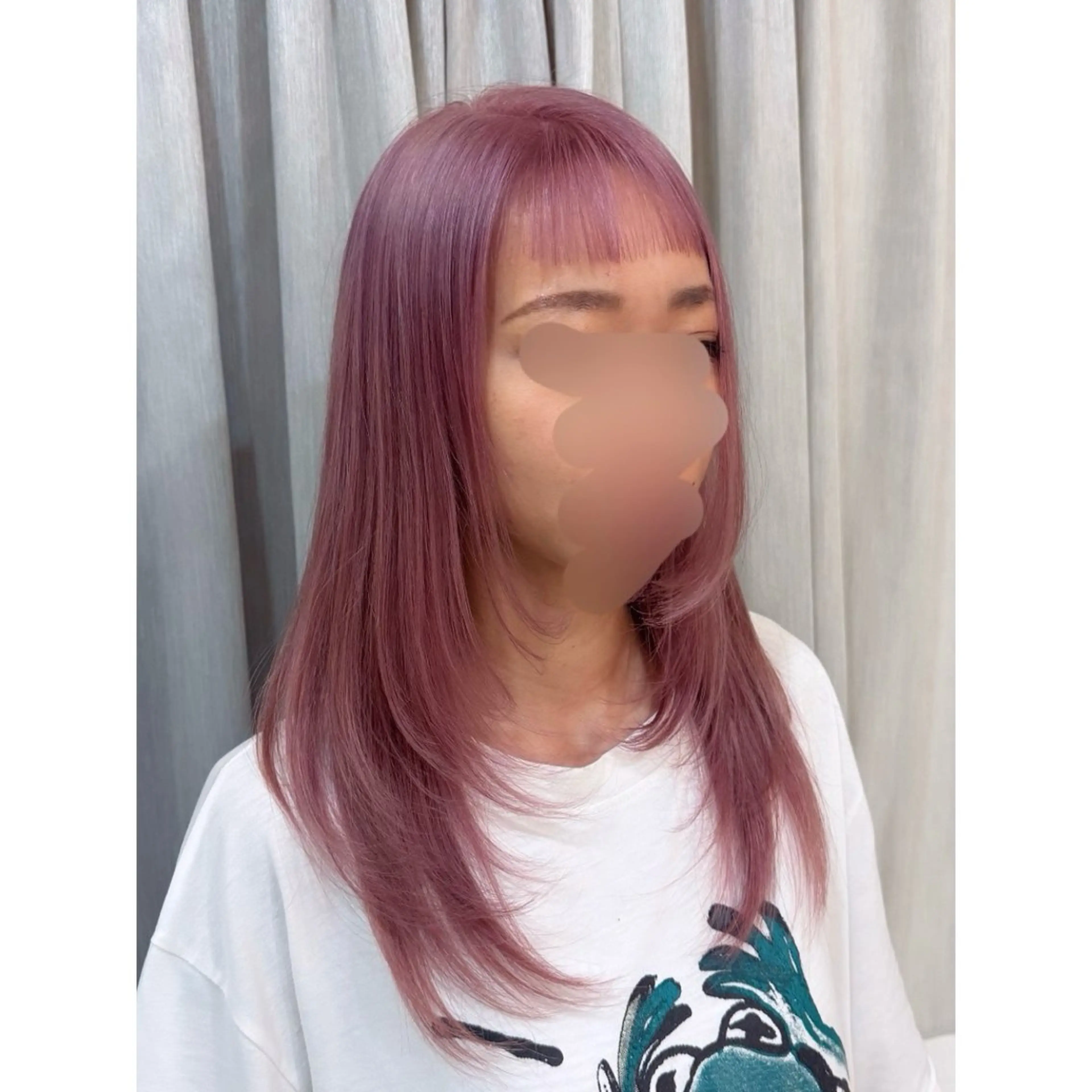 ロング カラー ラベンダーカラー ピンクカラー ピンクラベンダー レイヤーカット カット ヘアカラー トリートメント beaute錦糸町 🦖⋆͛yuka💚のヘアスタイル