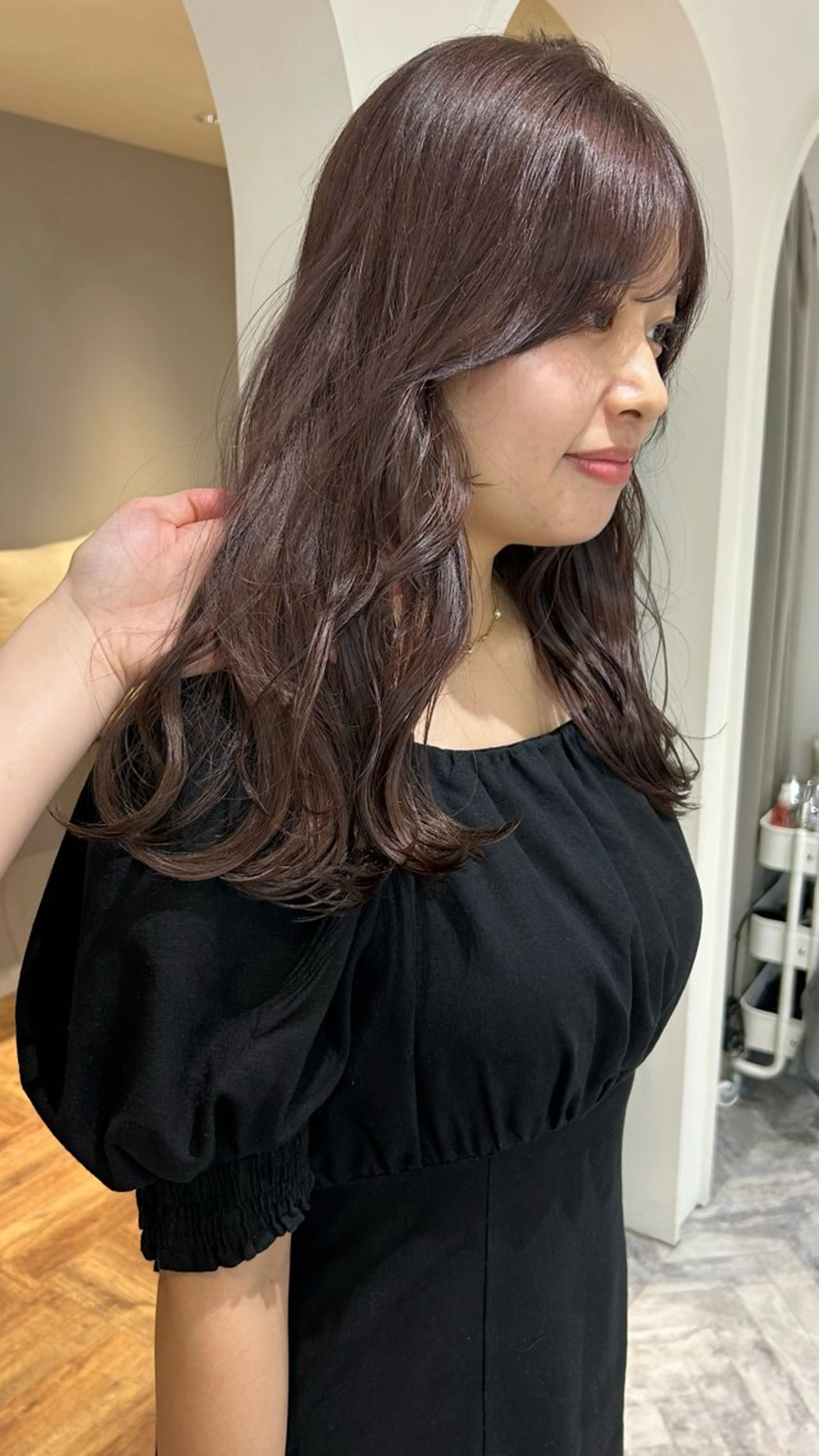 セミロング カラー カット ヘアカラー トリートメント じゅわっと暖色カラー 🍊Moemiのヘアスタイル