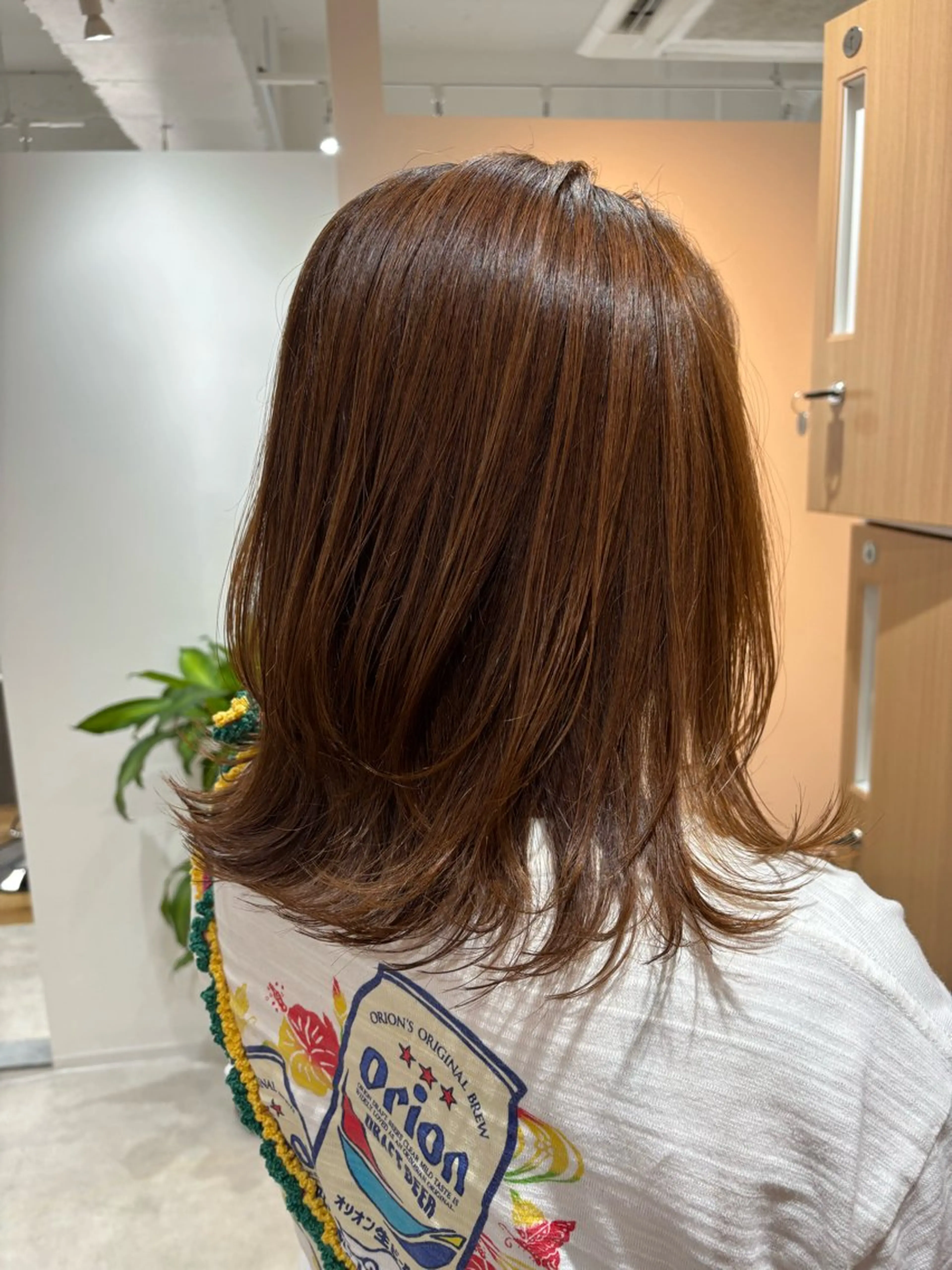 セミロング カラー パーマ レイヤーカット 🤍美髪縮毛/髪質 改善/池上夏凜🤍のヘアスタイル