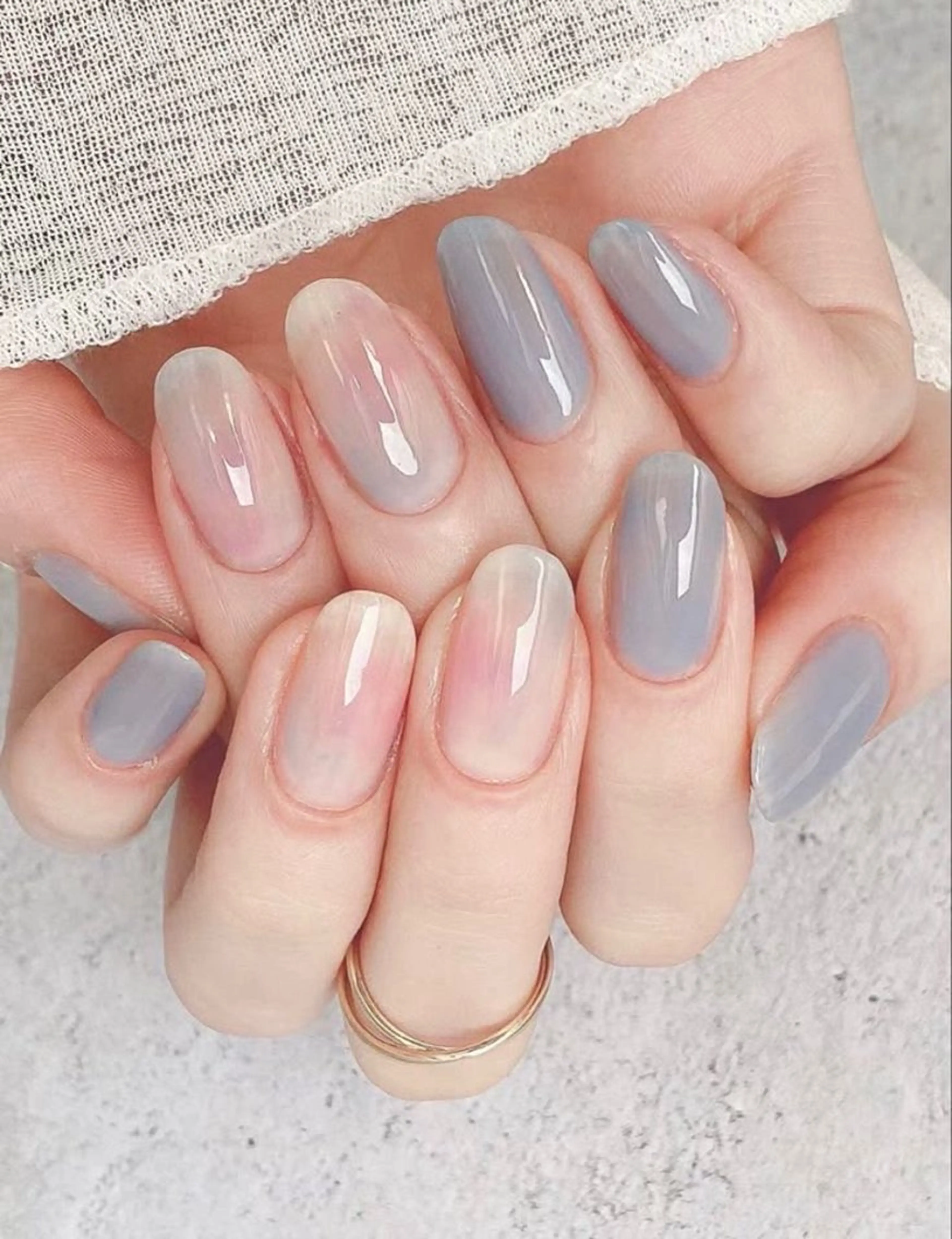 ネイル フレンチネイル 持ち込み スカルプネイル ワンホンネイル ハンドネイル 波 なみのネイルデザイン