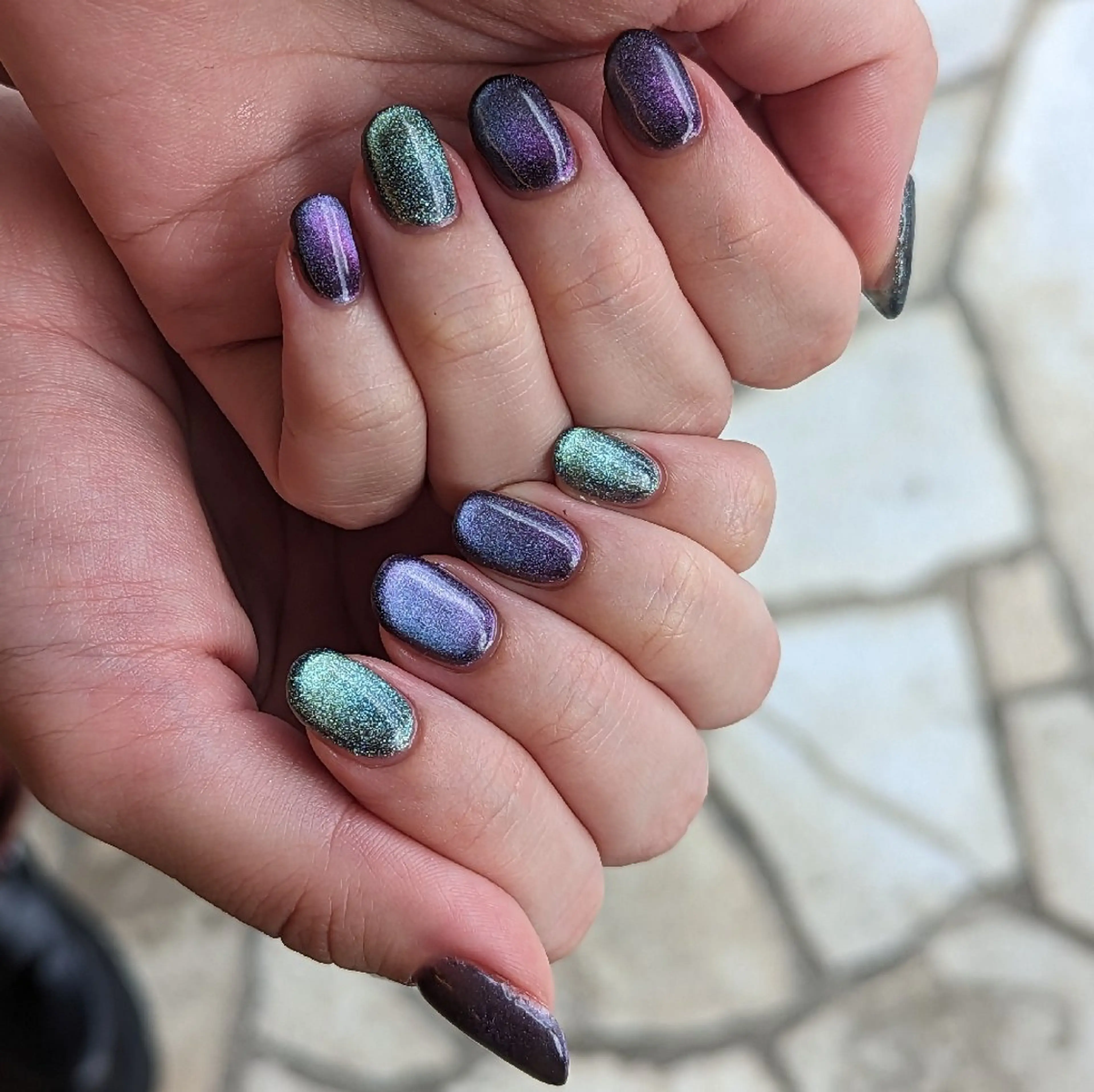 ネイル ハロウィン マグネットネイル ハンドネイル ナリタ・ マミのネイルデザイン