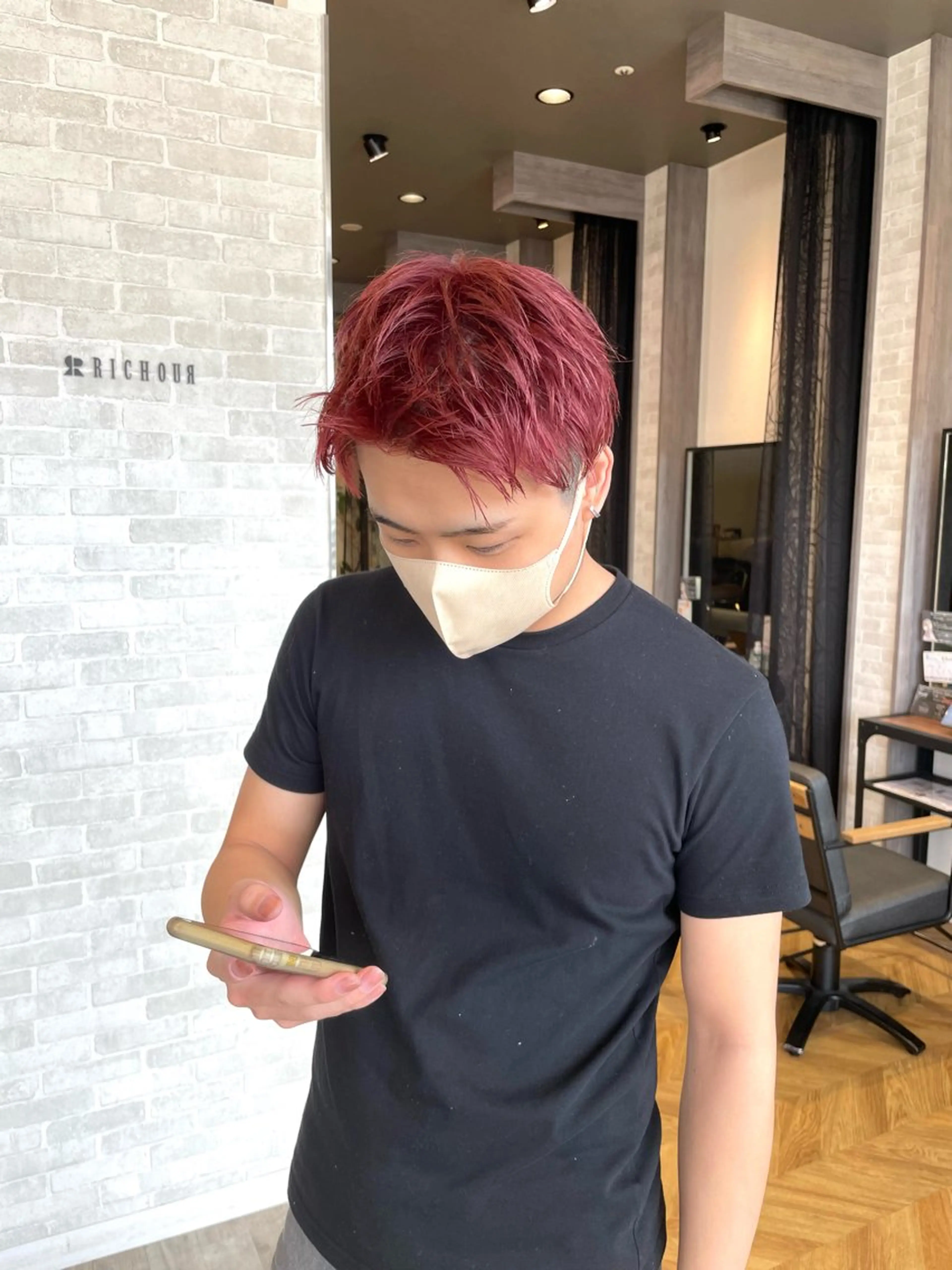 ショート カラー メンズ 田中   麗彩也のヘアスタイル
