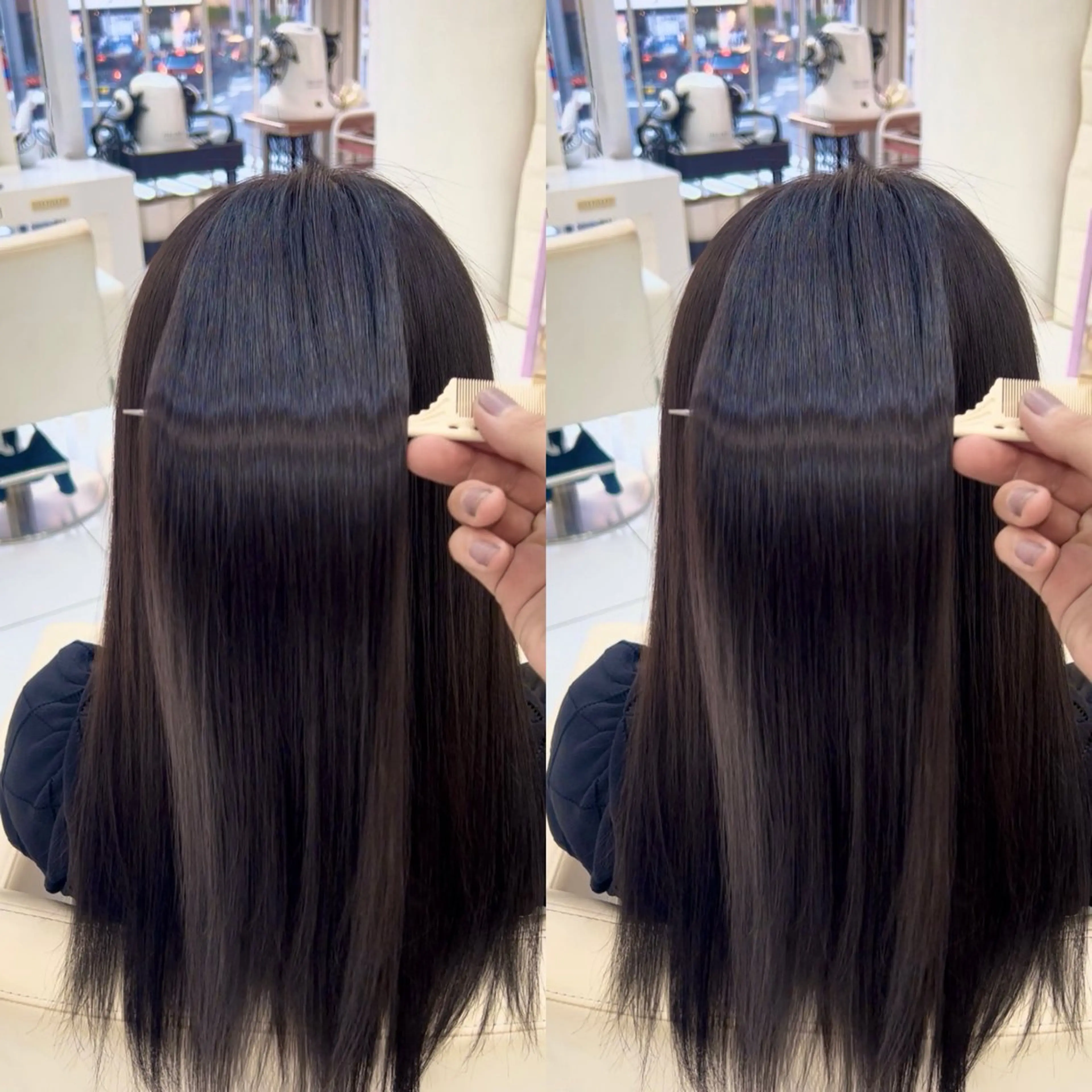 ロング 縮毛矯正 カット ヘアカラー トリートメント ヘッドスパ 🫧髪質改善 縮毛矯正特化🫧中西のヘアスタイル