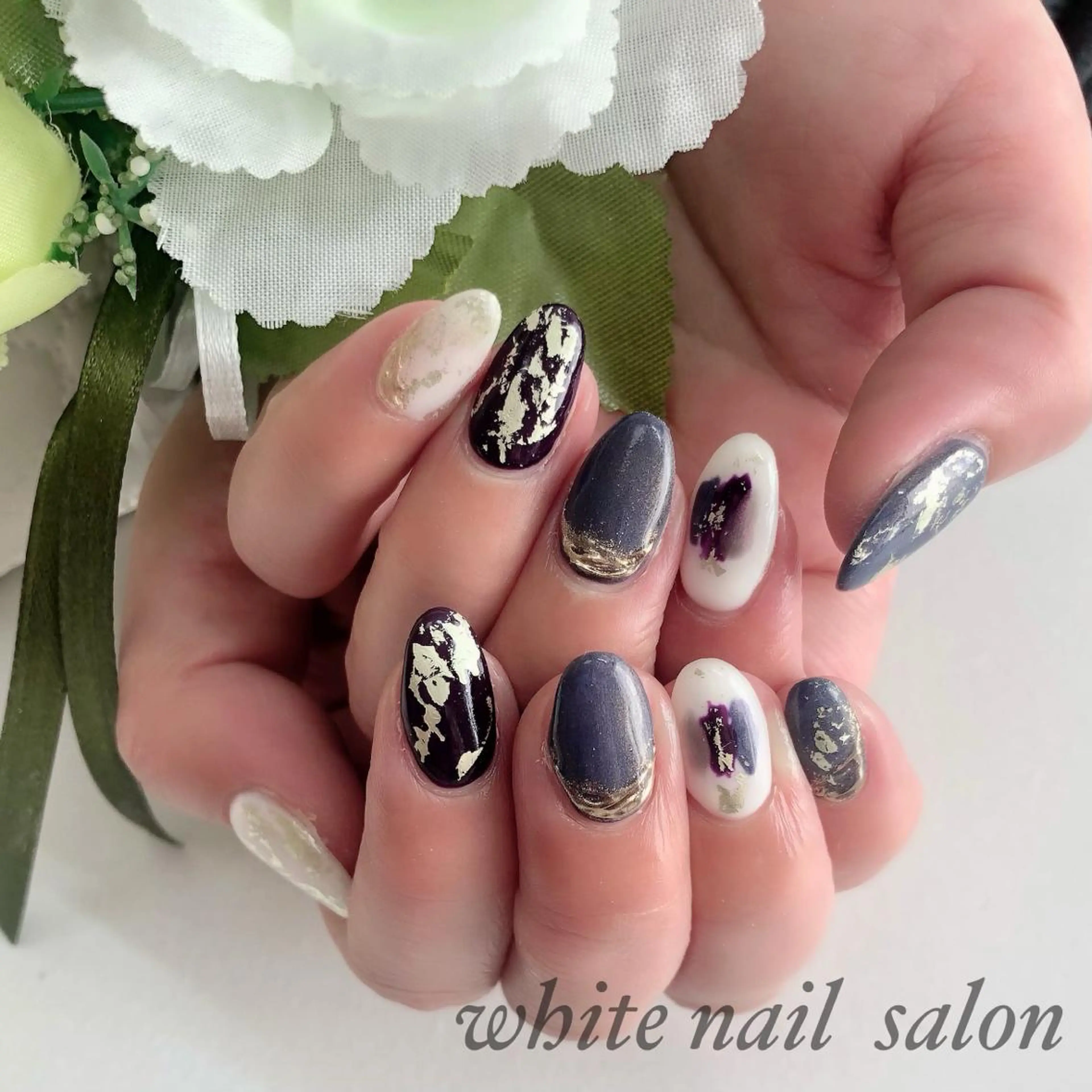 ネイル アートネイル フレンチネイル ジェルネイル ハードジェル 持ち込み ハンドネイル white nail salonのネイルデザイン