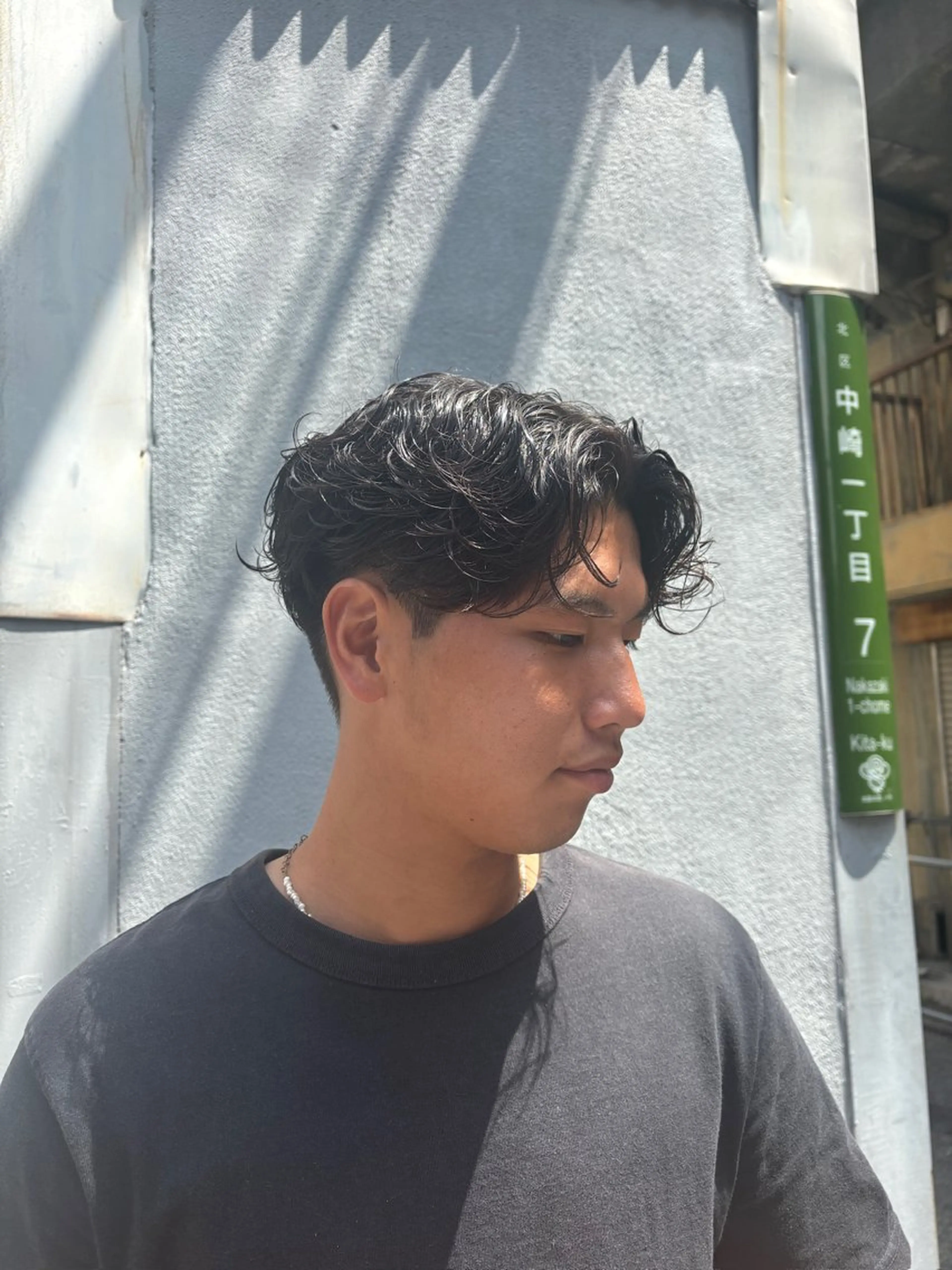 パーマ メンズ カット パーマ 大阪茶屋町 メンズカット関田拳のヘアスタイル