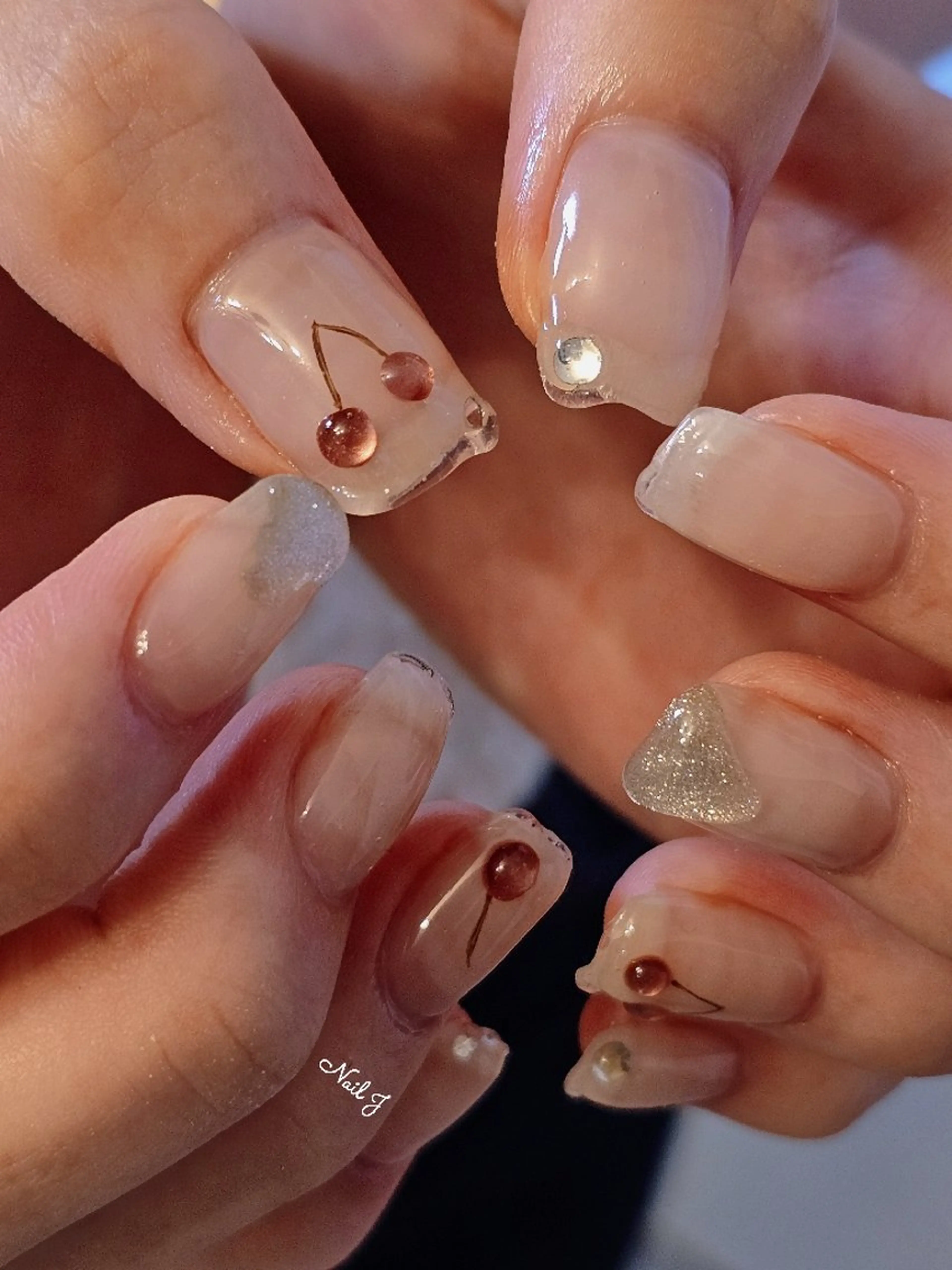 ネイル 氷ネイル・うるうるネイル ハンドネイル Nail Jのネイルデザイン
