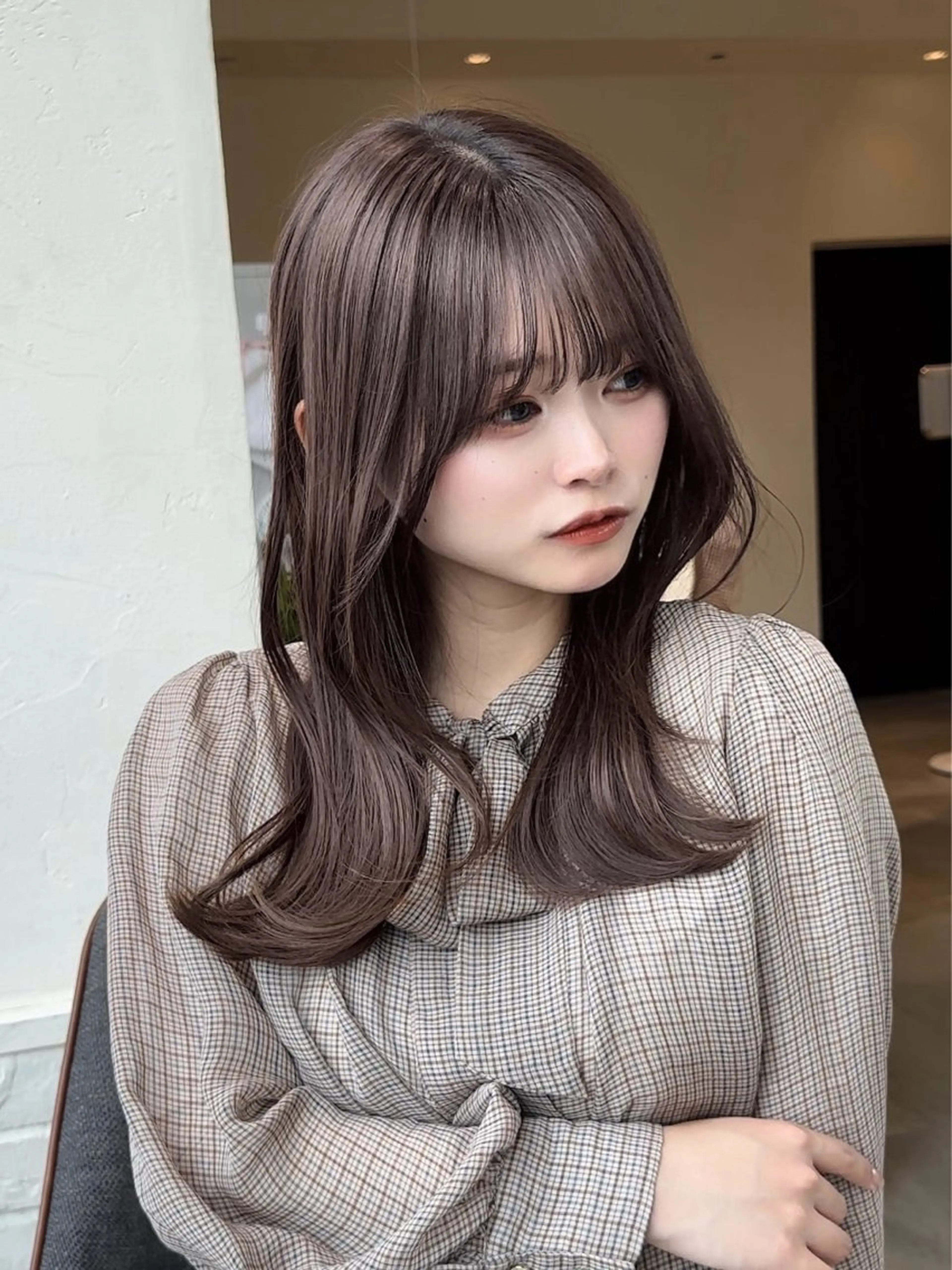 セミロング カラー ヘアアレンジ ⭐️銀座/ショート/ 艶カラー/りょうがのヘアスタイル