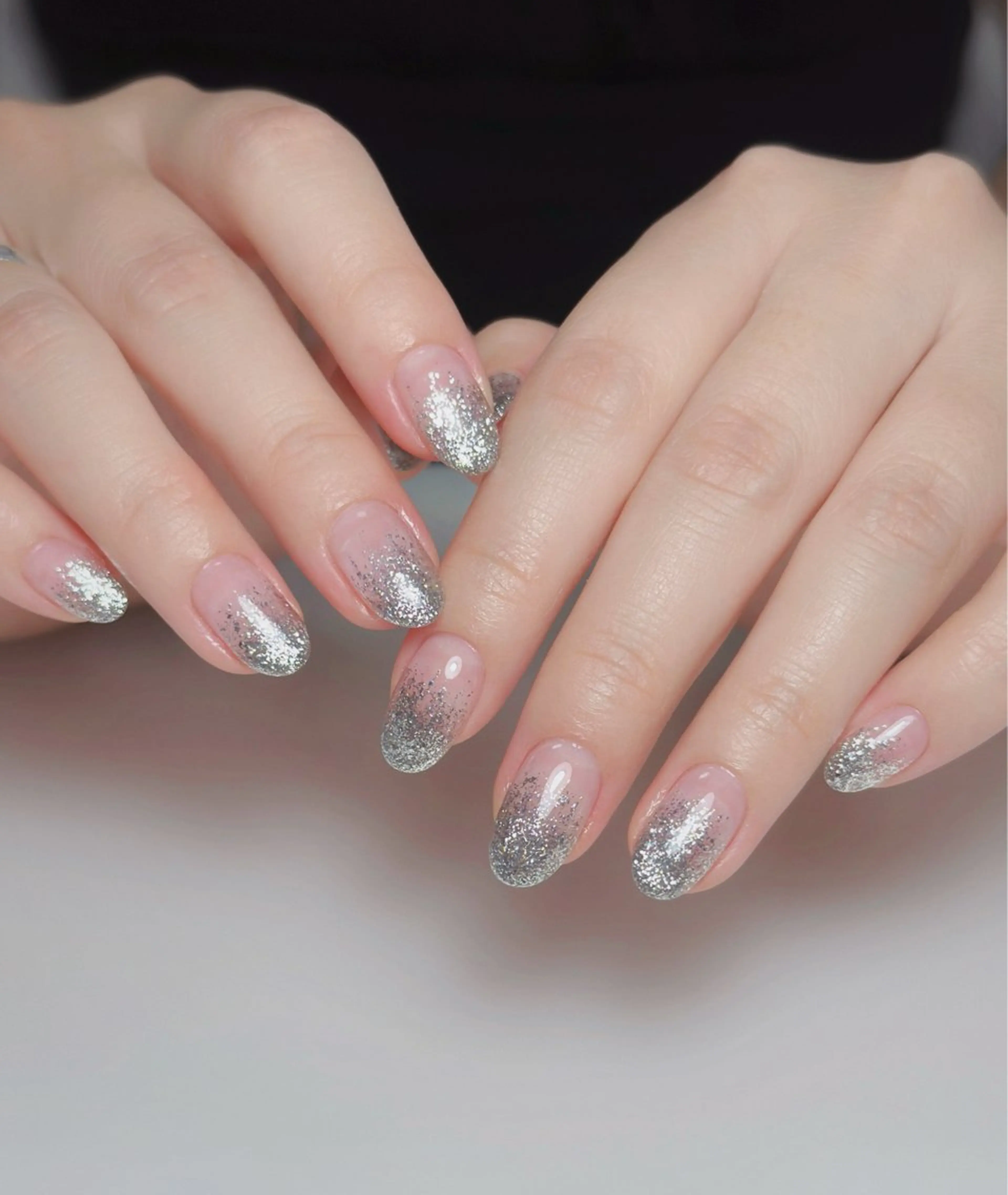 ネイル オーロラネイル 長さ出し フットネイル 韓国ネイル ラメ(グリッター) ハンドネイル 👍thumbs up nail👍のネイルデザイン