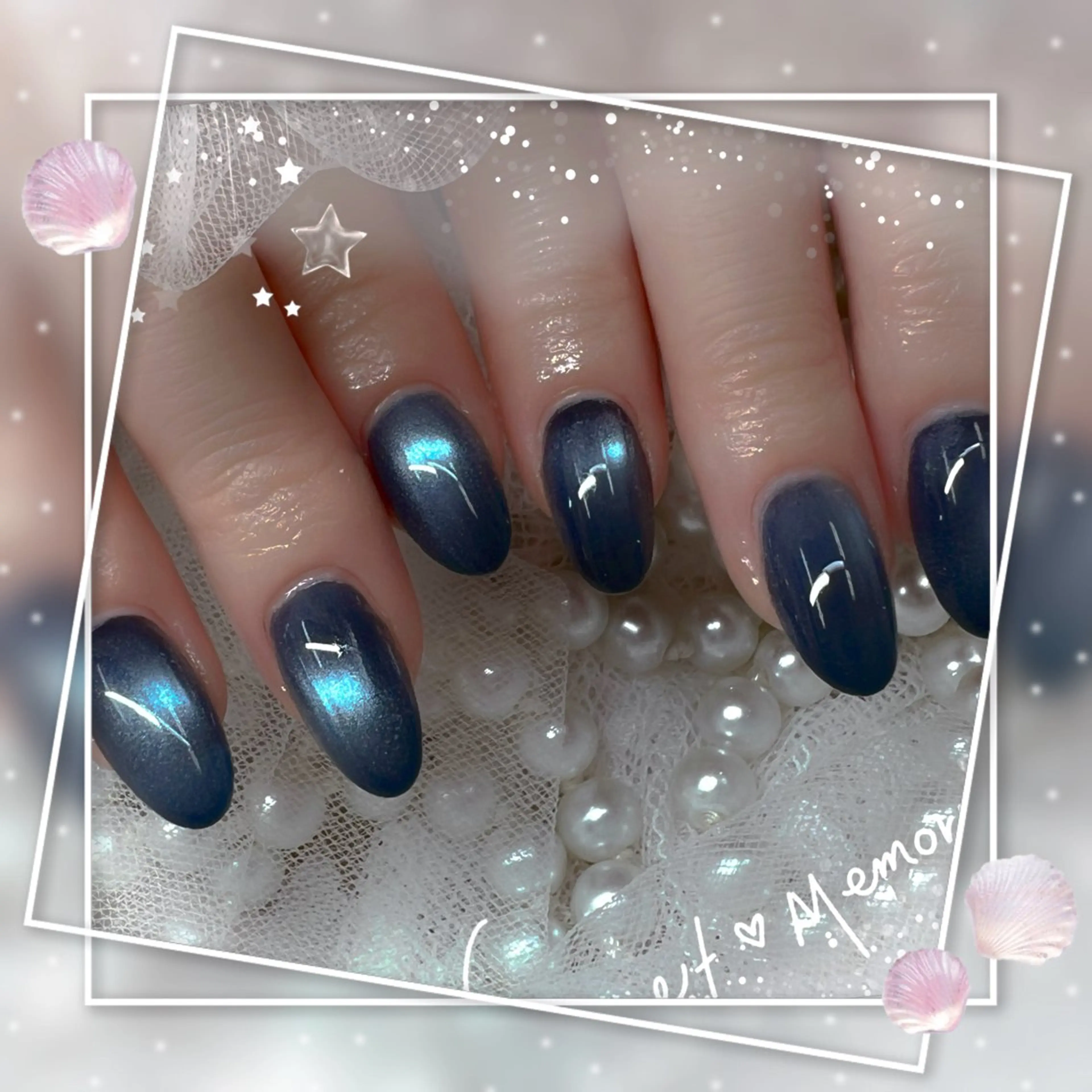 ネイル チークネイル フレンチネイル ガーリー ガラスフレンチ グラデーション ハンドネイル Chill Nailsalonのネイルデザイン