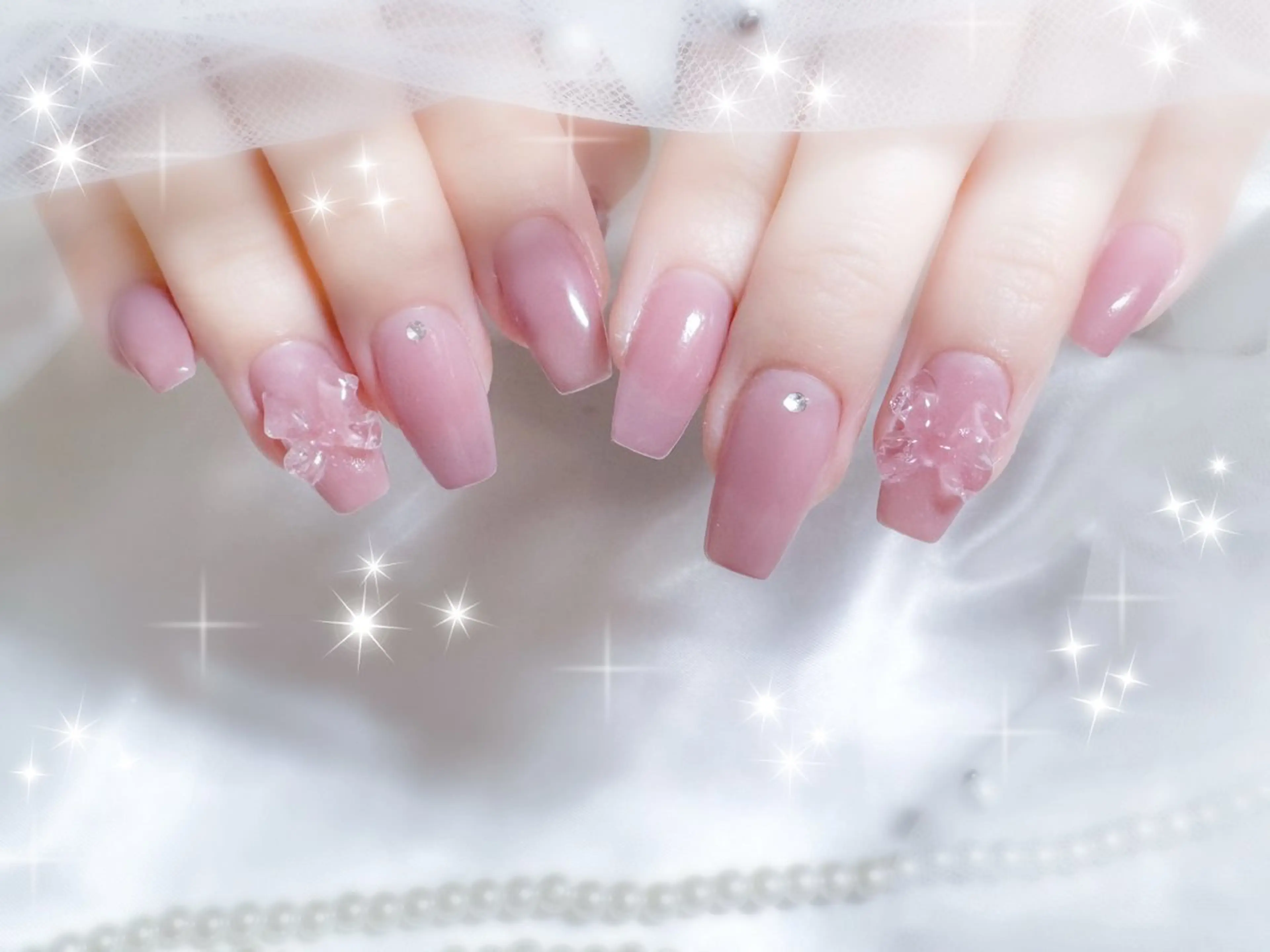 ネイル ハンドネイル ハンドケア 𝗝𝗨𝗥𝗜🎀 niconail三鷹のネイルデザイン