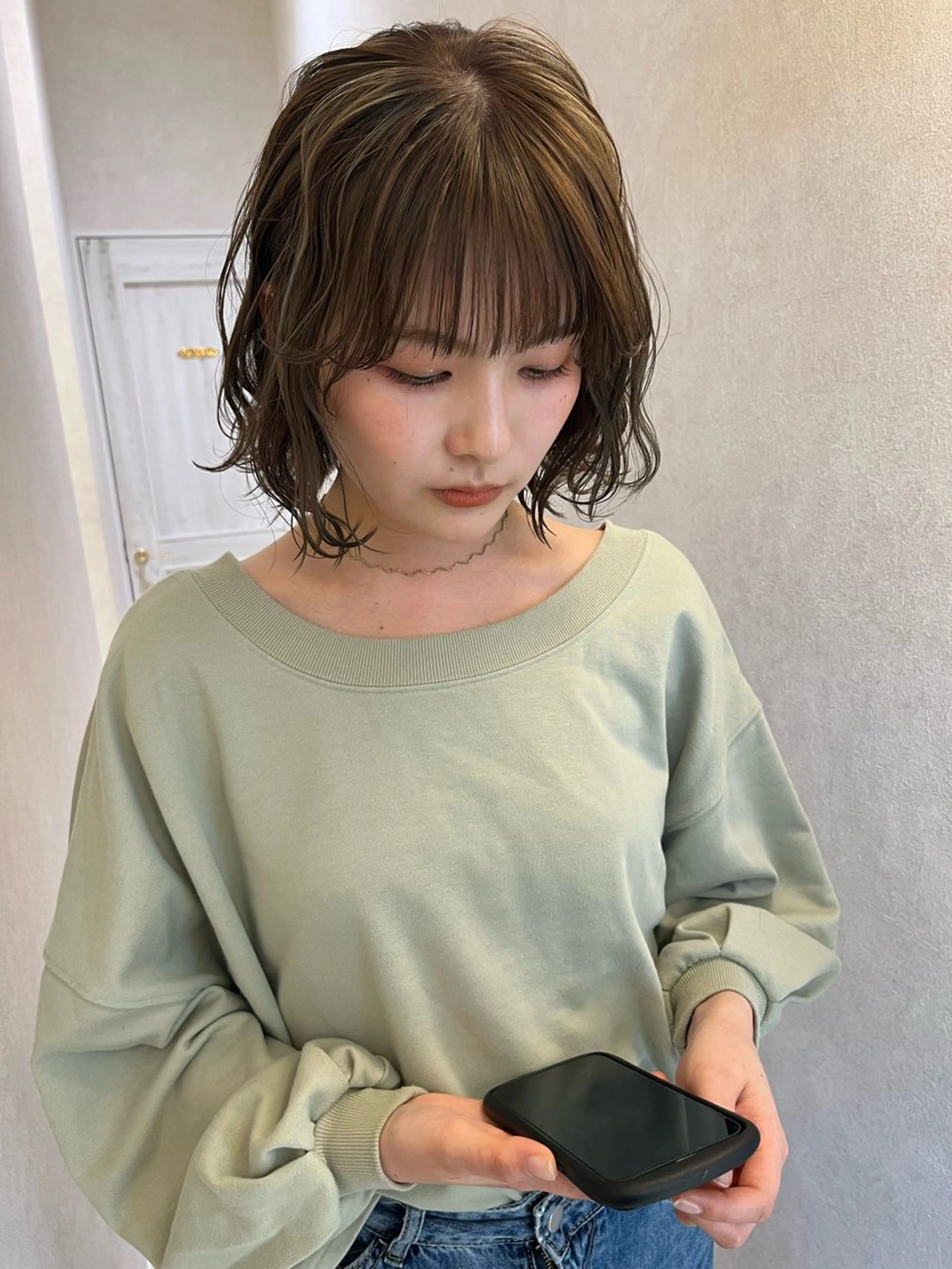 ミディアム 岩瀬 翔太のヘアスタイル