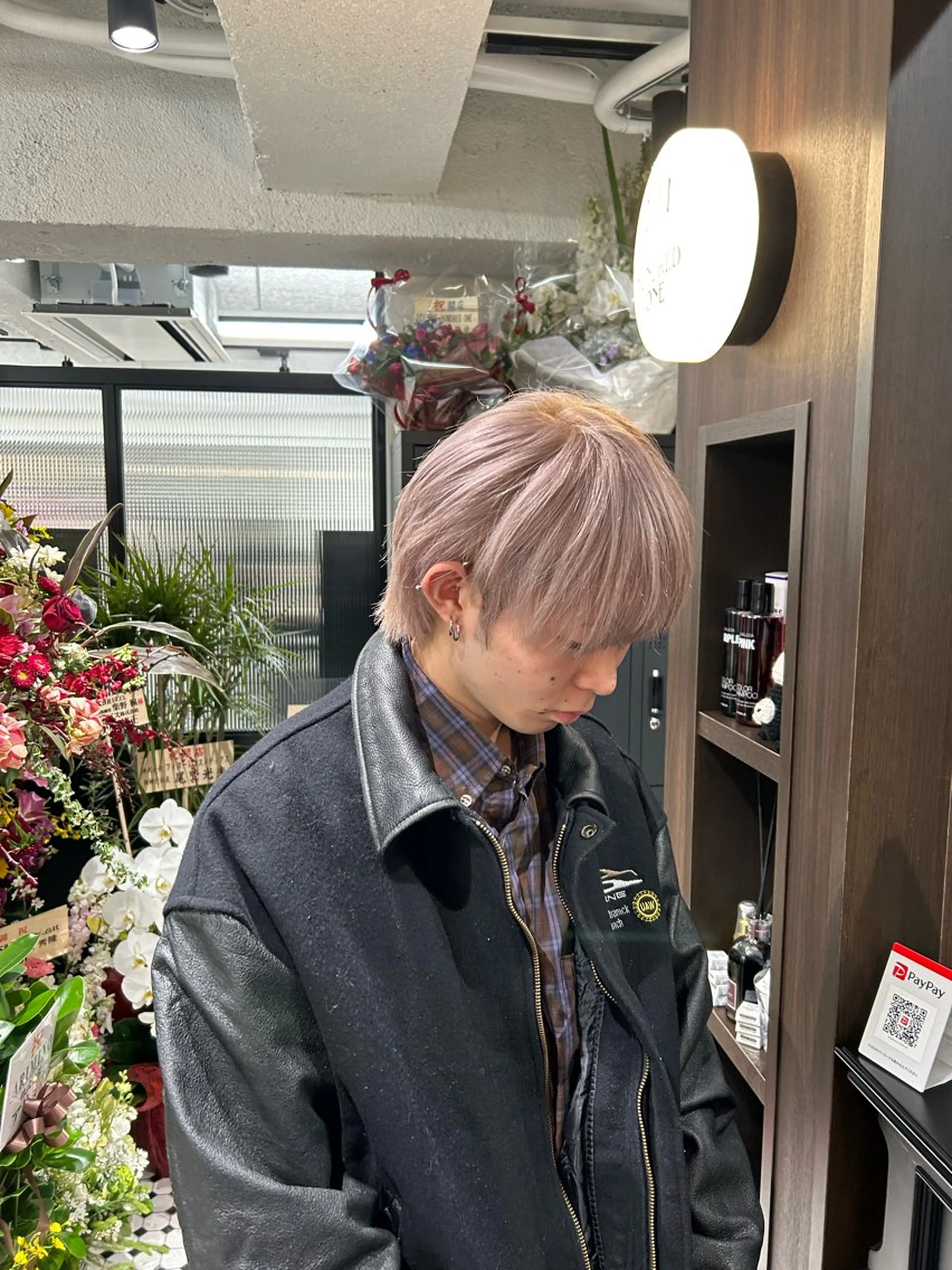 カラー メンズ ヘアカラー ヘアセット 韓国/トレンド レイヤー【101】のヘアスタイル