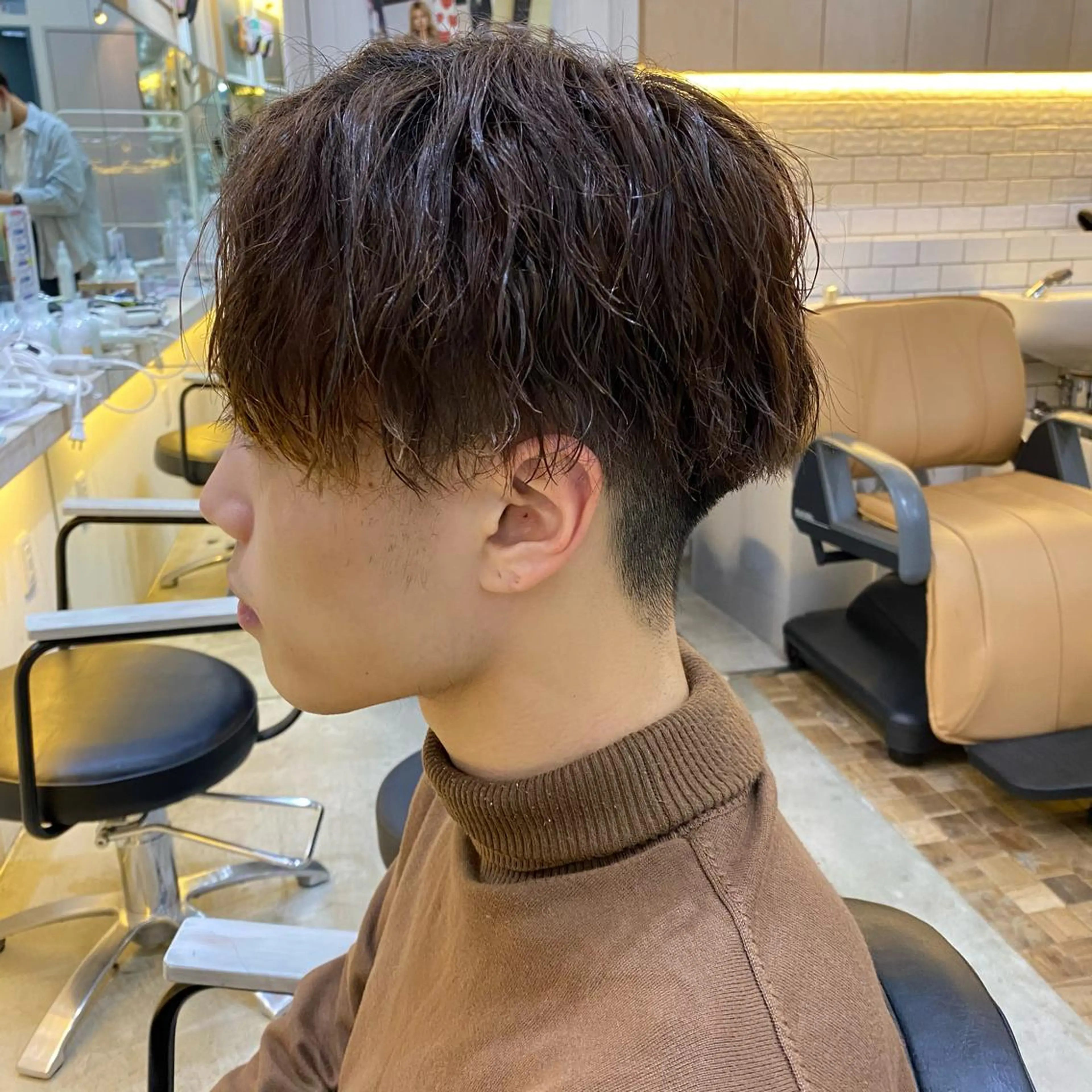 ショート パーマ メンズ CLUTCH天王寺 西藤遥河のヘアスタイル