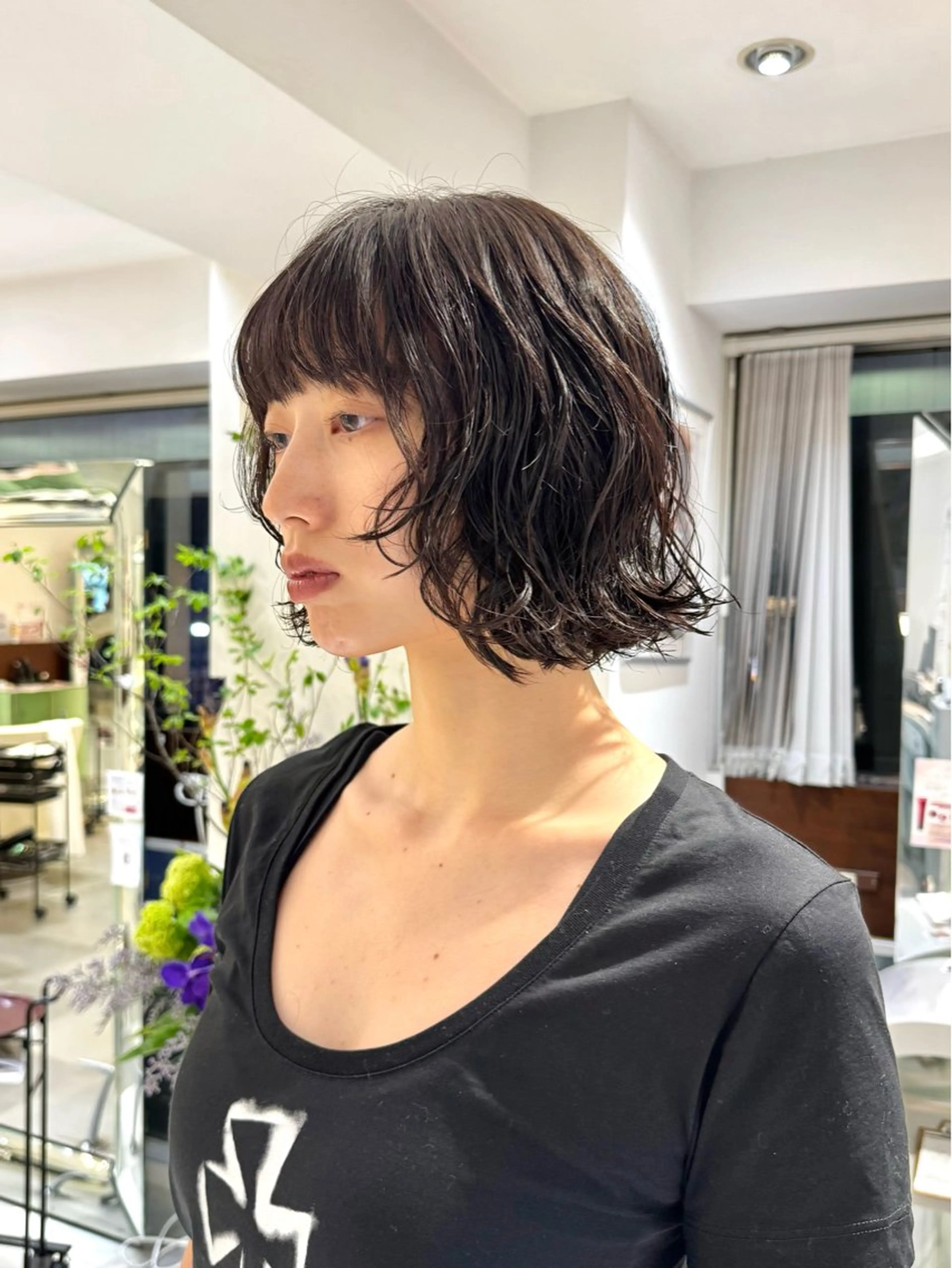 ショート パーマ ショートボブ ボブ ショートヘア カット パーマ トリートメント デジタルパーマ 🌀ボブ　萩原　龍のヘアスタイル