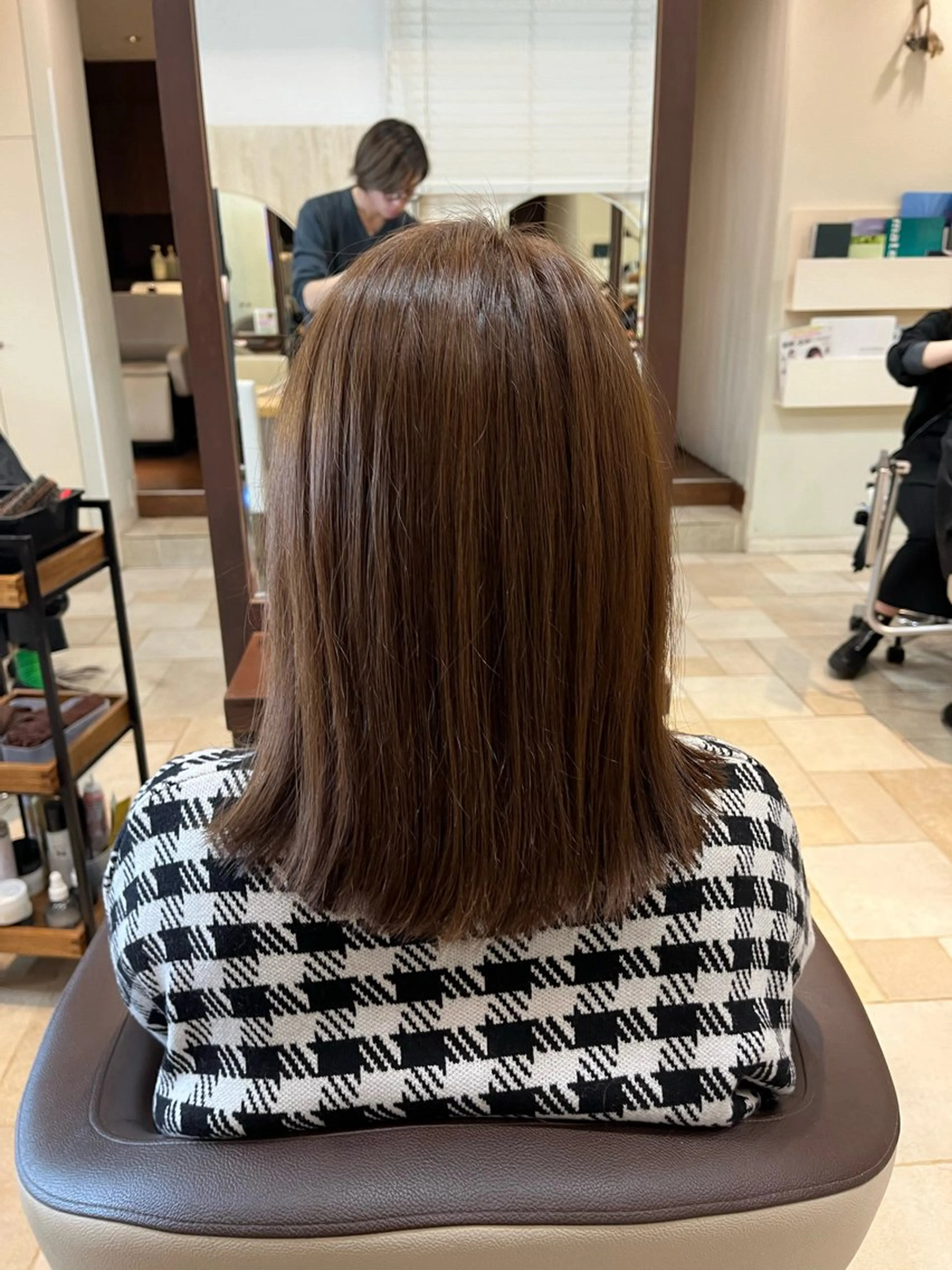 ミディアム カラー カット ヘアカラー 大人透明感艶カラー 寺田稜のヘアスタイル