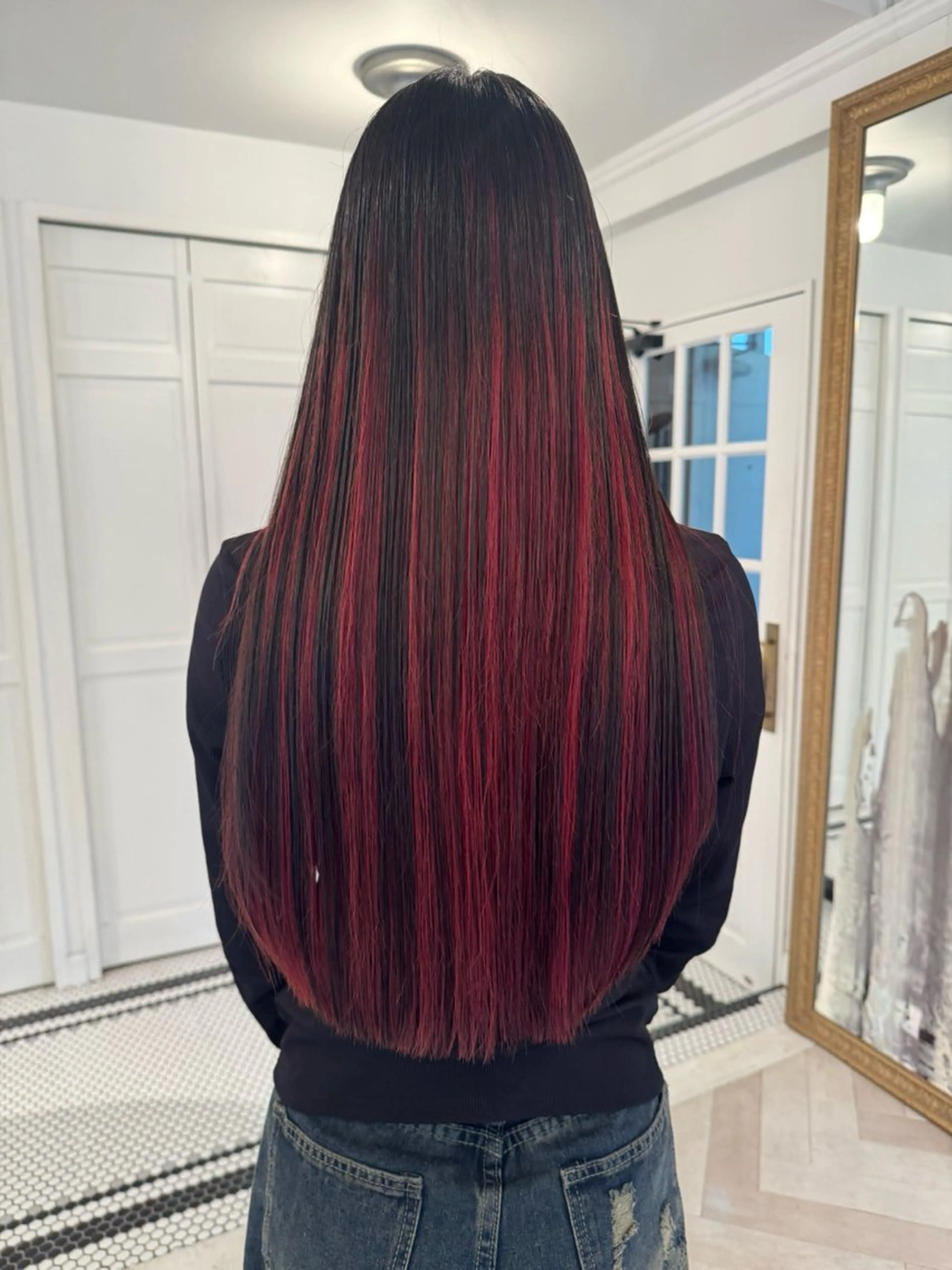 カラー ヘアカラー ブリーチカラー🎀 韓国風/寺門美優のヘアスタイル