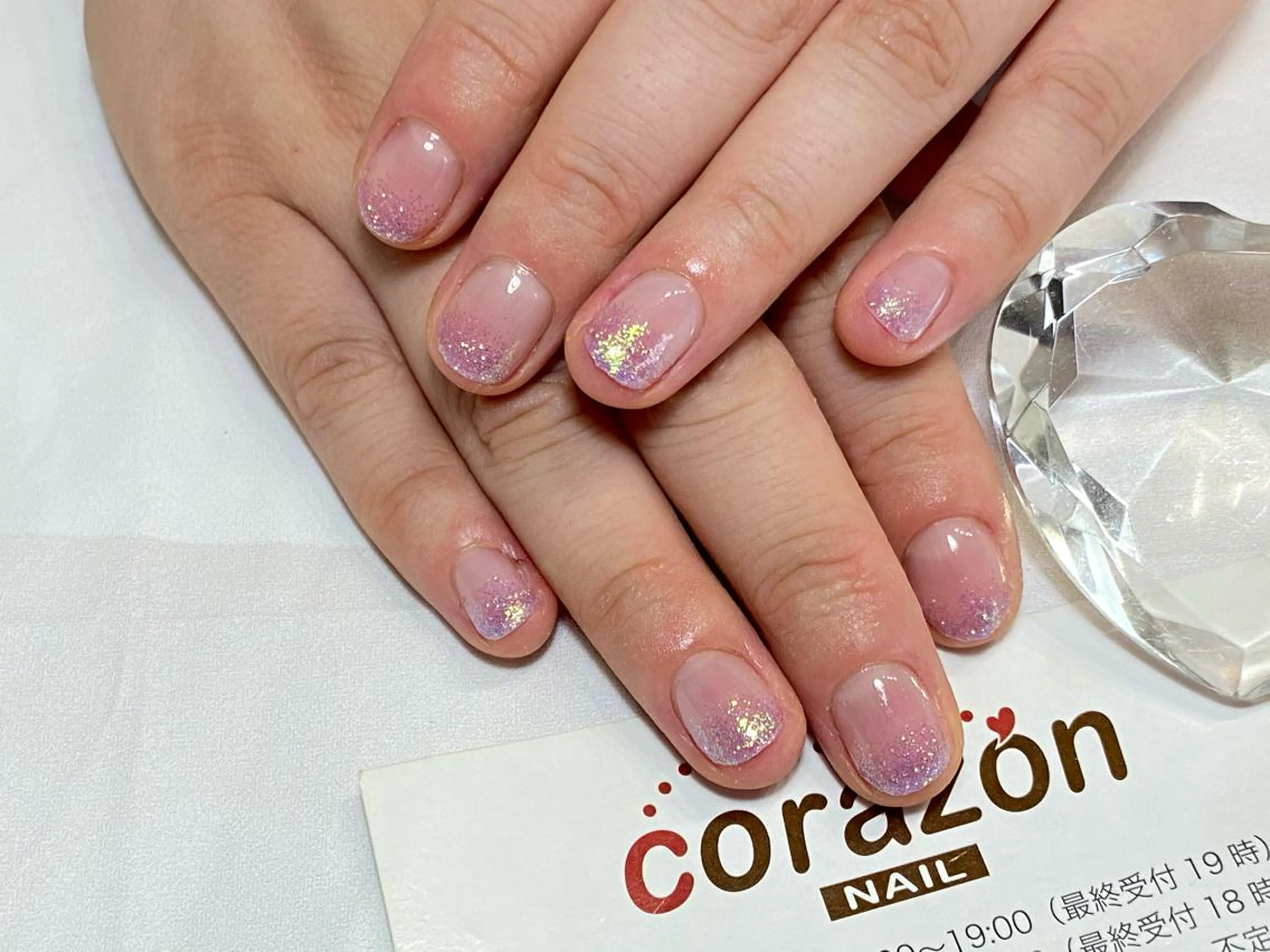 ネイル ジェルネイル グラデーション ラメ(グリッター) パープル ネイリスト aicoのネイルデザイン