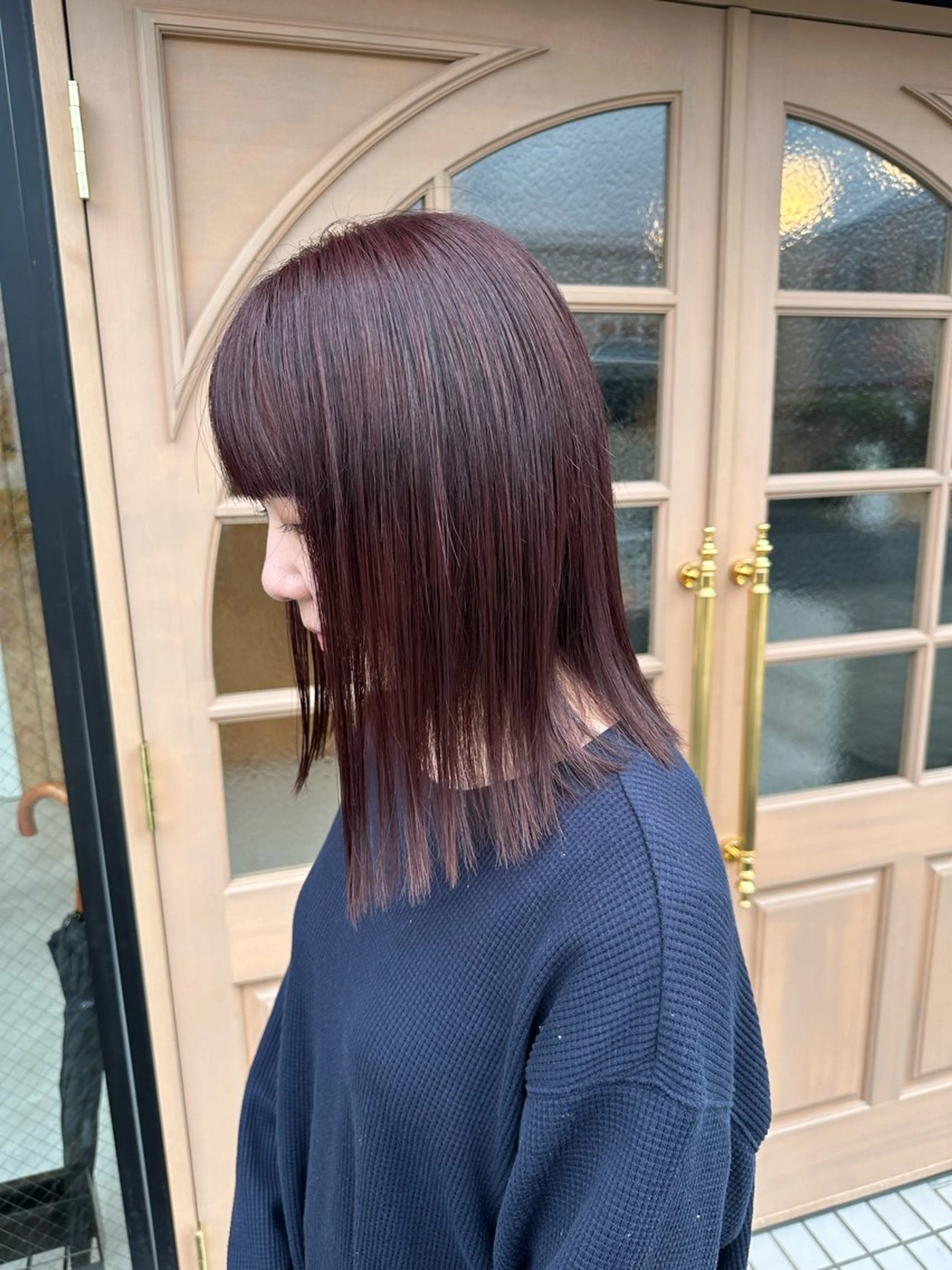 ミディアム ヘアカラー 野上 麗のヘアスタイル