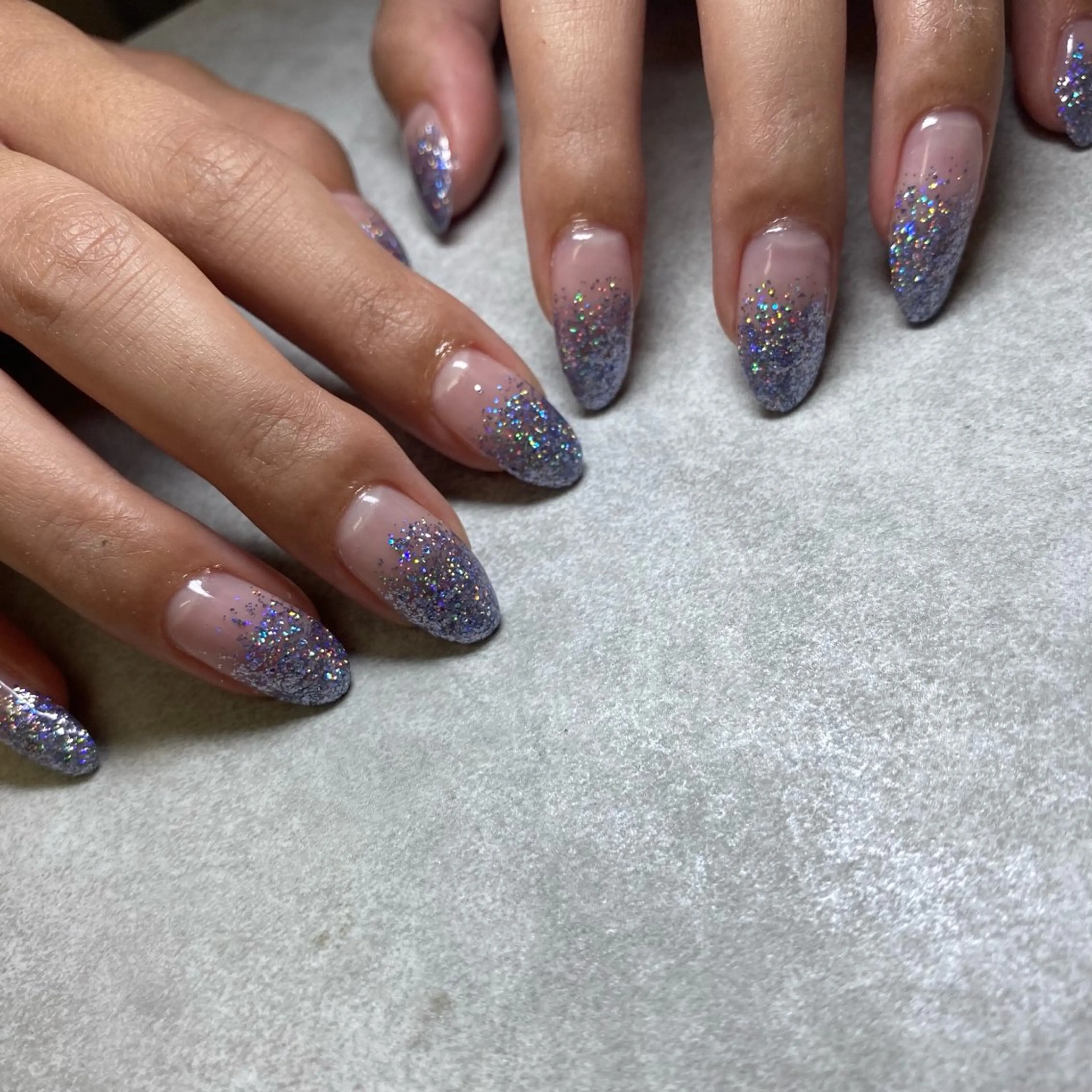 ネイル ブルー ラメ(グリッター) Nailist Yuunaのネイルデザイン