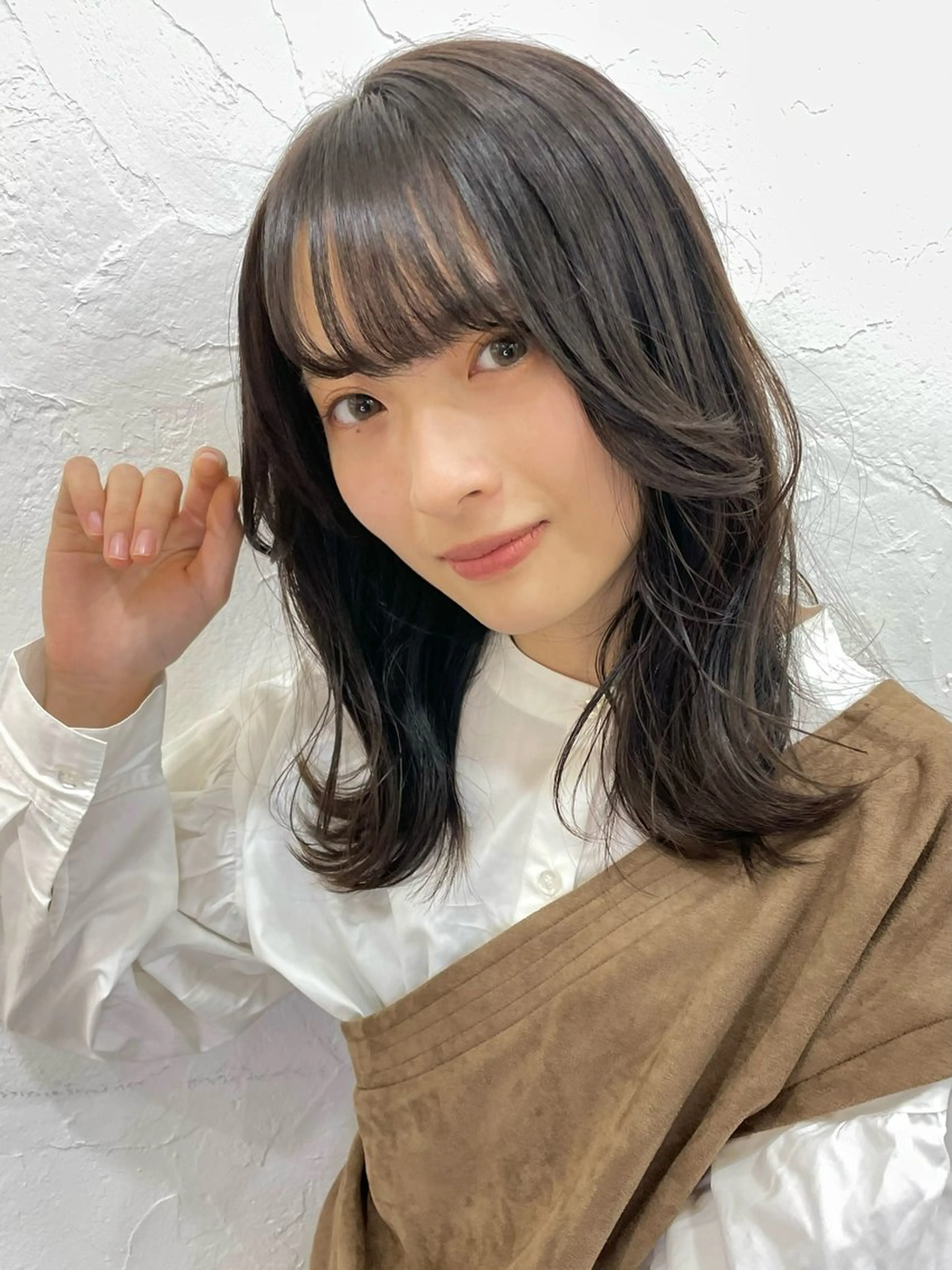 ミディアム くせ毛 縮毛矯正 カット 縮毛矯正 銀座No.1髪質改善 縮毛矯正/本木のヘアスタイル