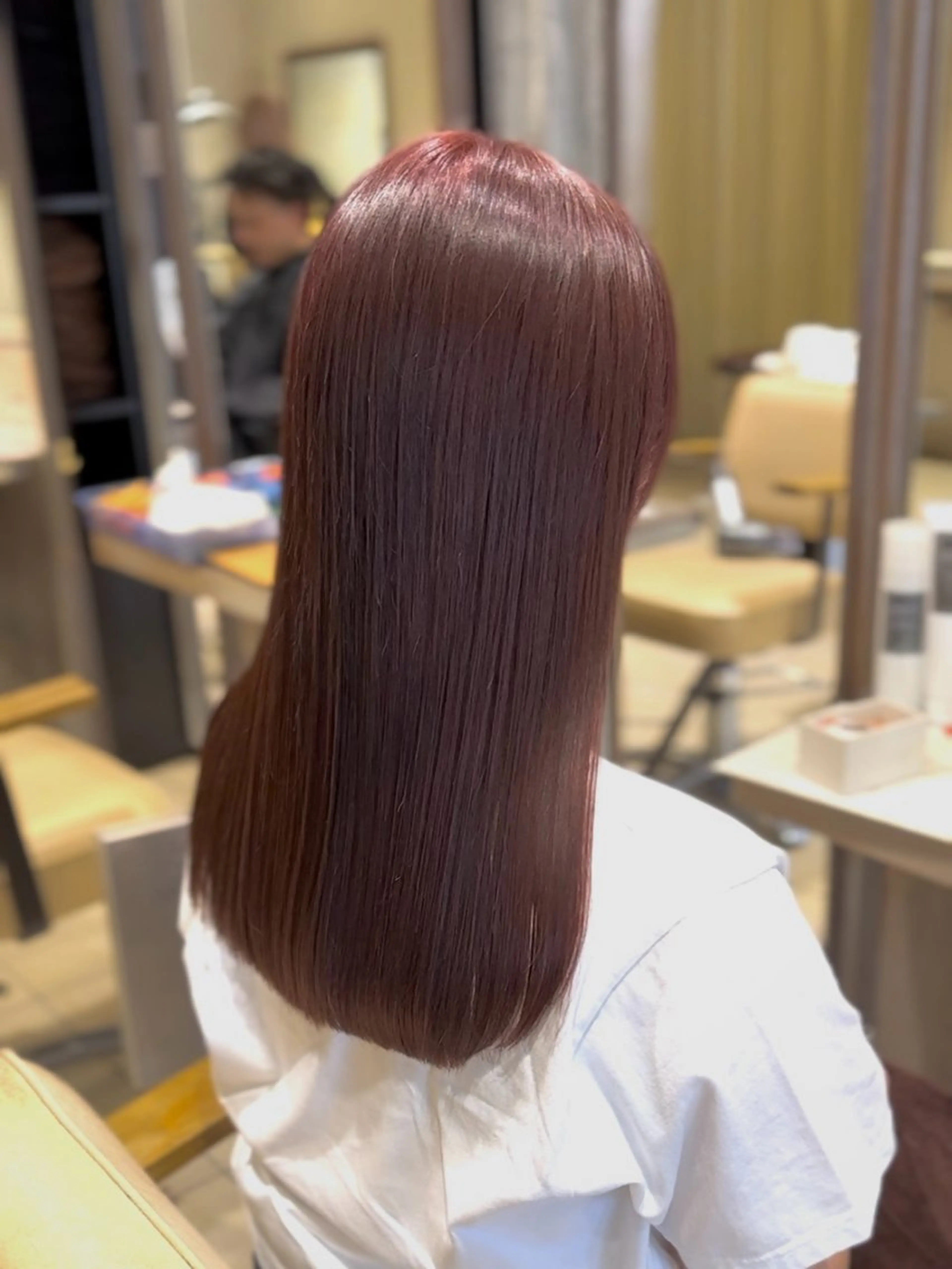 セミロング ヘアカラー 永田 幸枝のヘアスタイル