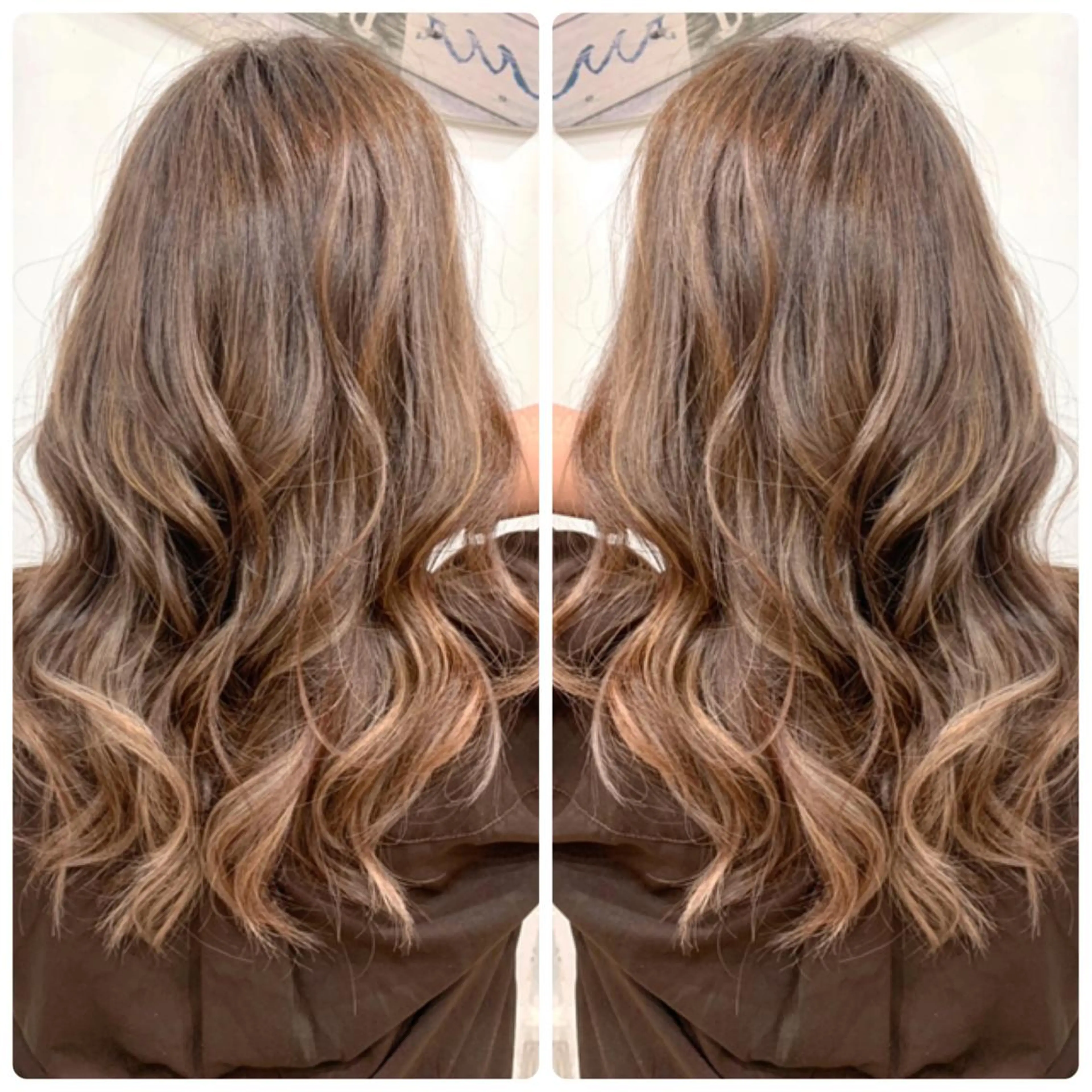 セミロング パーマ アッシュ ボブ ハイライト レイヤーカット カット ヘアカラー トリートメント 京都大人女性ショート 徒歩1分/秋山のヘアスタイル