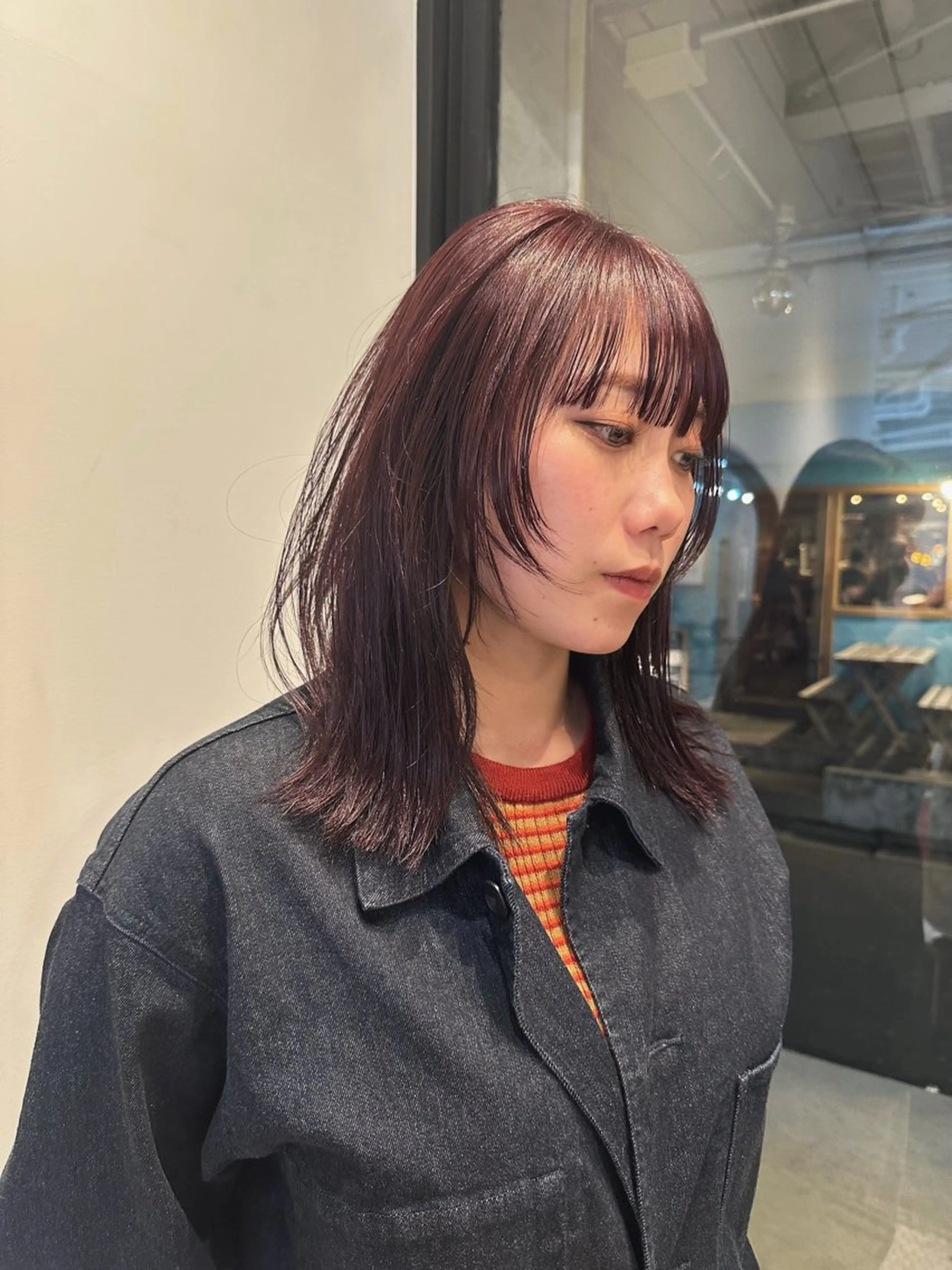ミディアム カラー honoka ikegamiのヘアスタイル