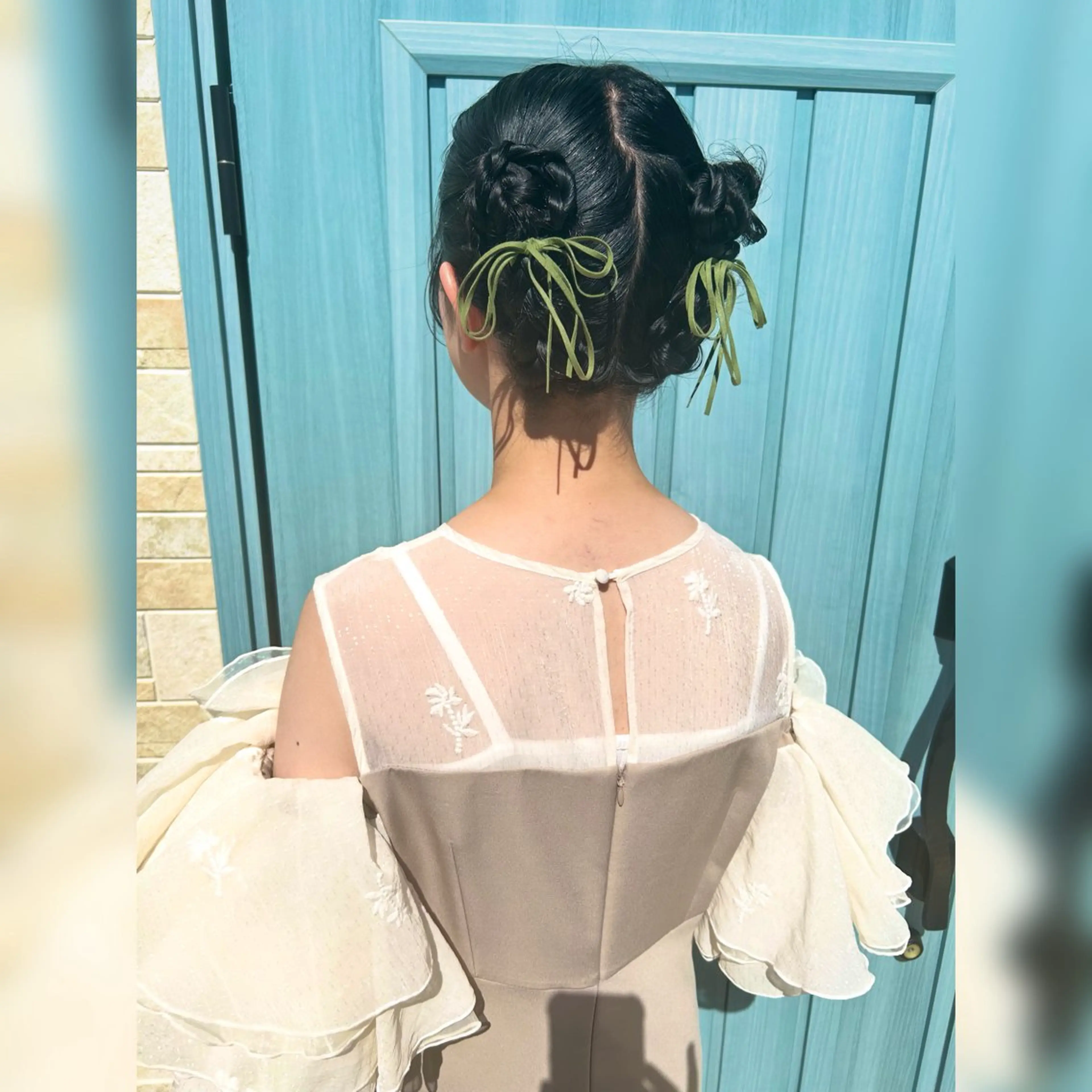 セミロング ヘアアレンジ ヘアセット お子様と美容室🧸 HidamaRi絢菜のヘアスタイル