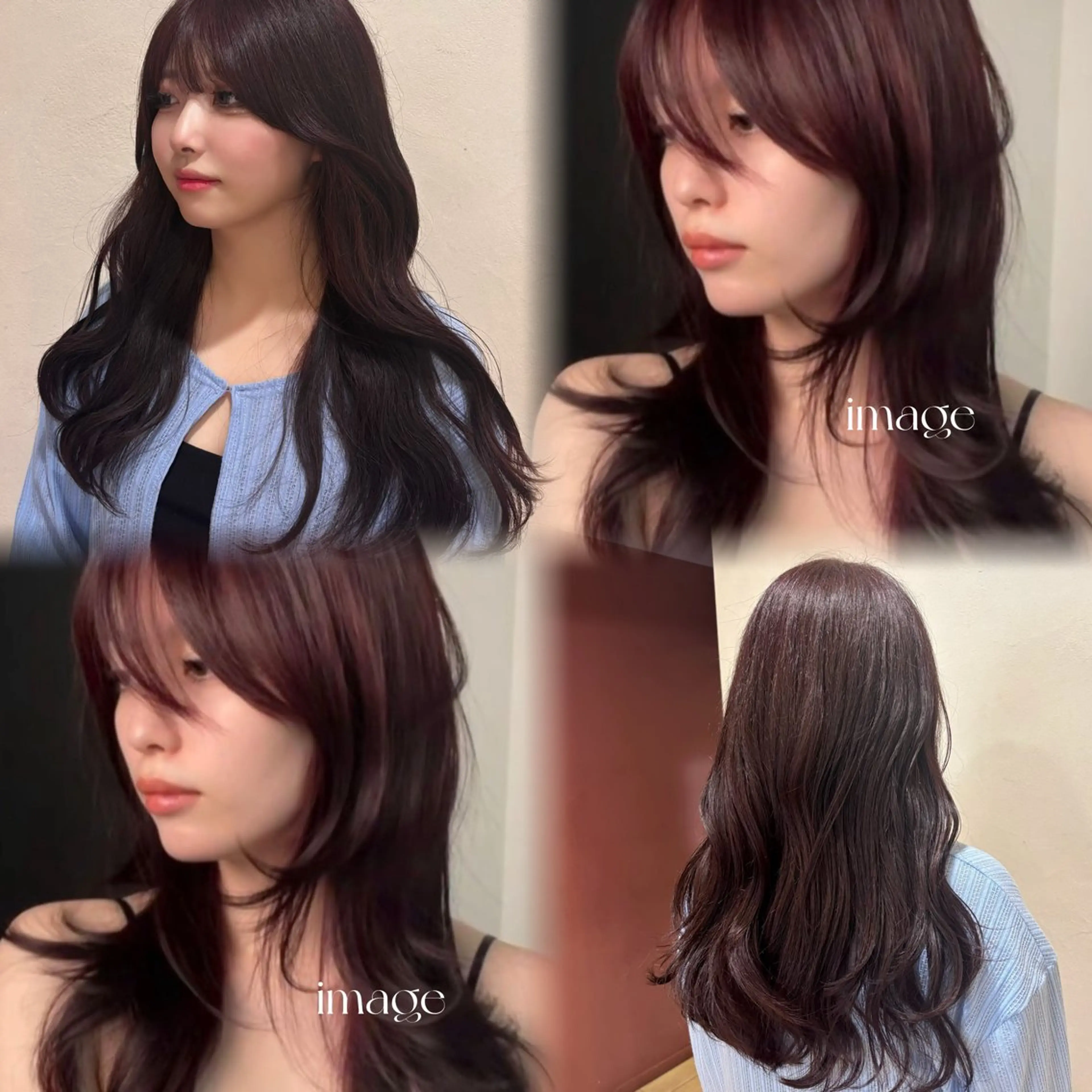 ロング カラー ブリーチ ラベンダーカラー ブリーチなしカラー レイヤー/ハッシュカ ット/顔周り/フウカのヘアスタイル