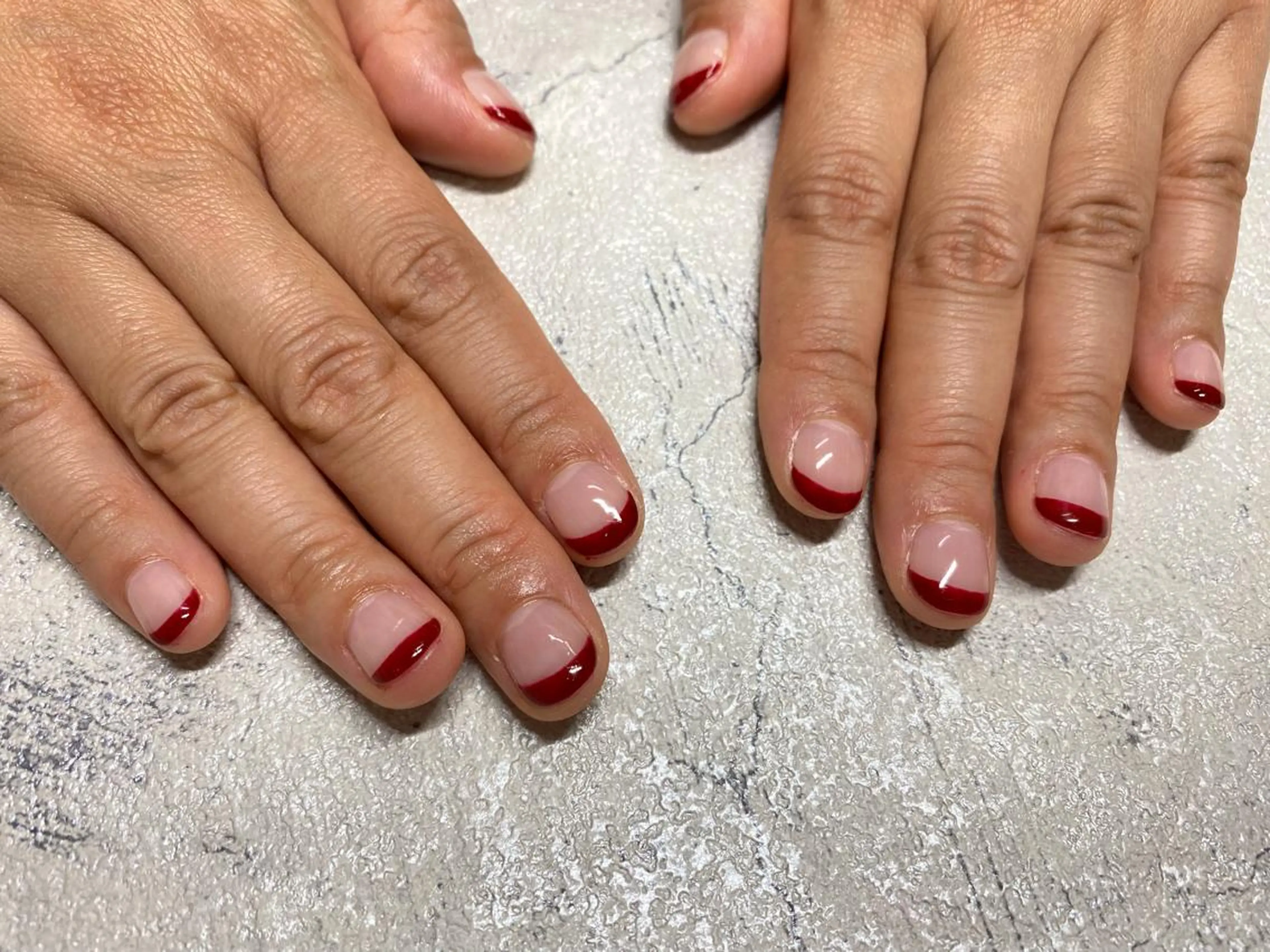 ネイル ボルドー フレンチネイル mogunail &blowのネイルデザイン