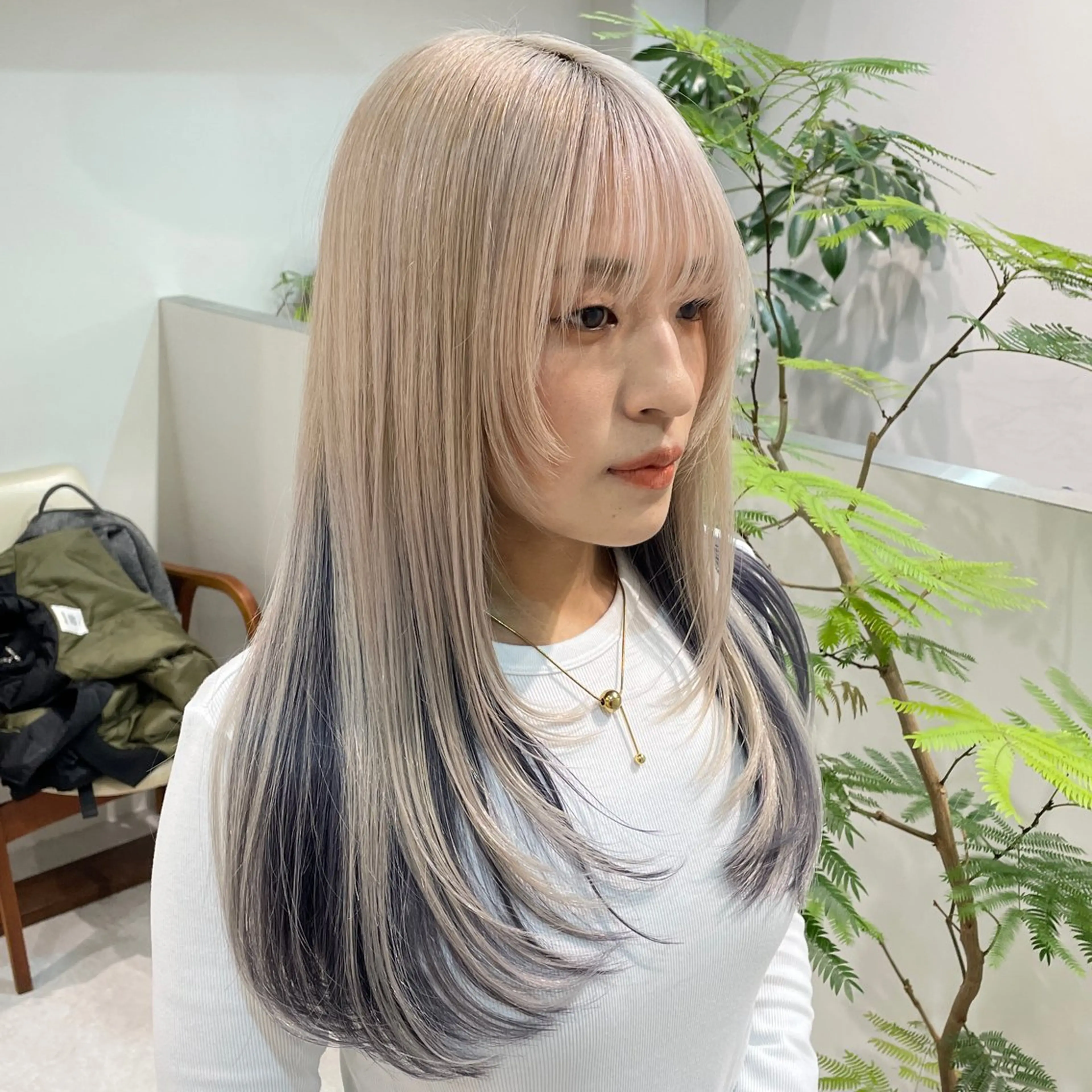 "人気No2🌸＂カット&ケアブリーチ ダブルカラー(ケアカラー無料)+ トリートメント／【渋谷/原宿/表参道】の写真