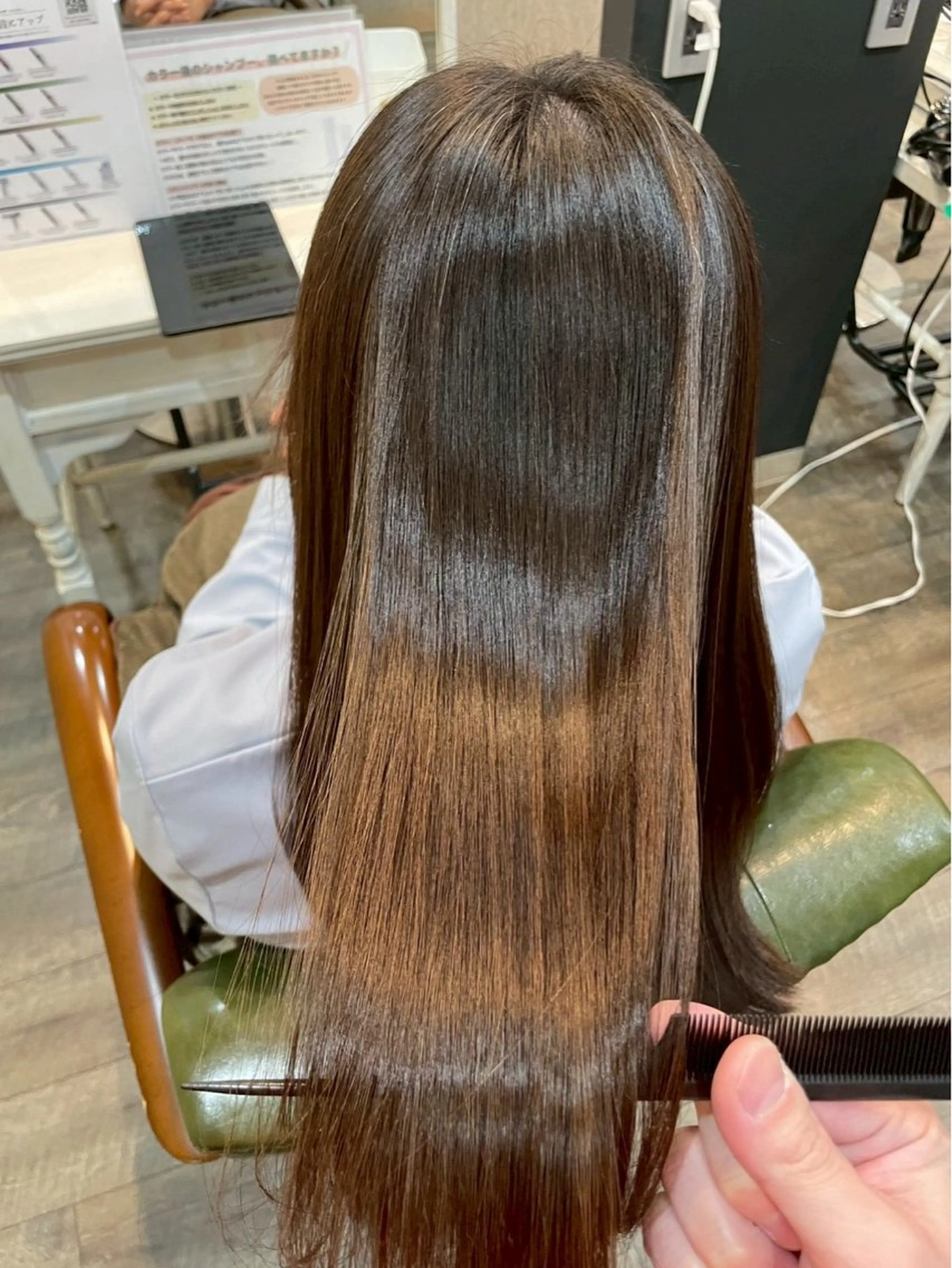 ロング 縮毛矯正 Lucca Lance所属・岩間 渉のヘアスタイル