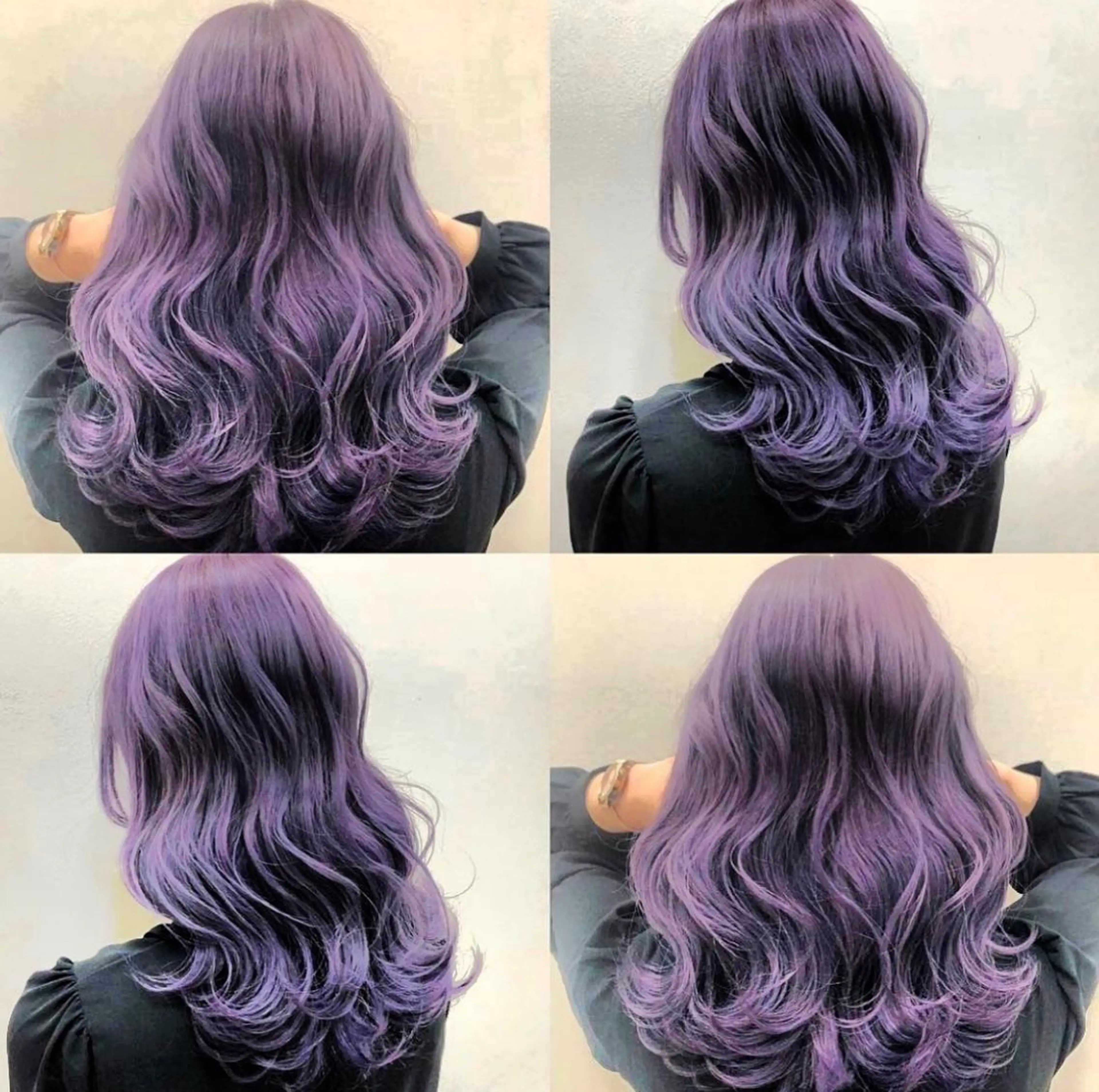 セミロング カラー ラベンダーカラー 美容室 HAKUAのヘアスタイル