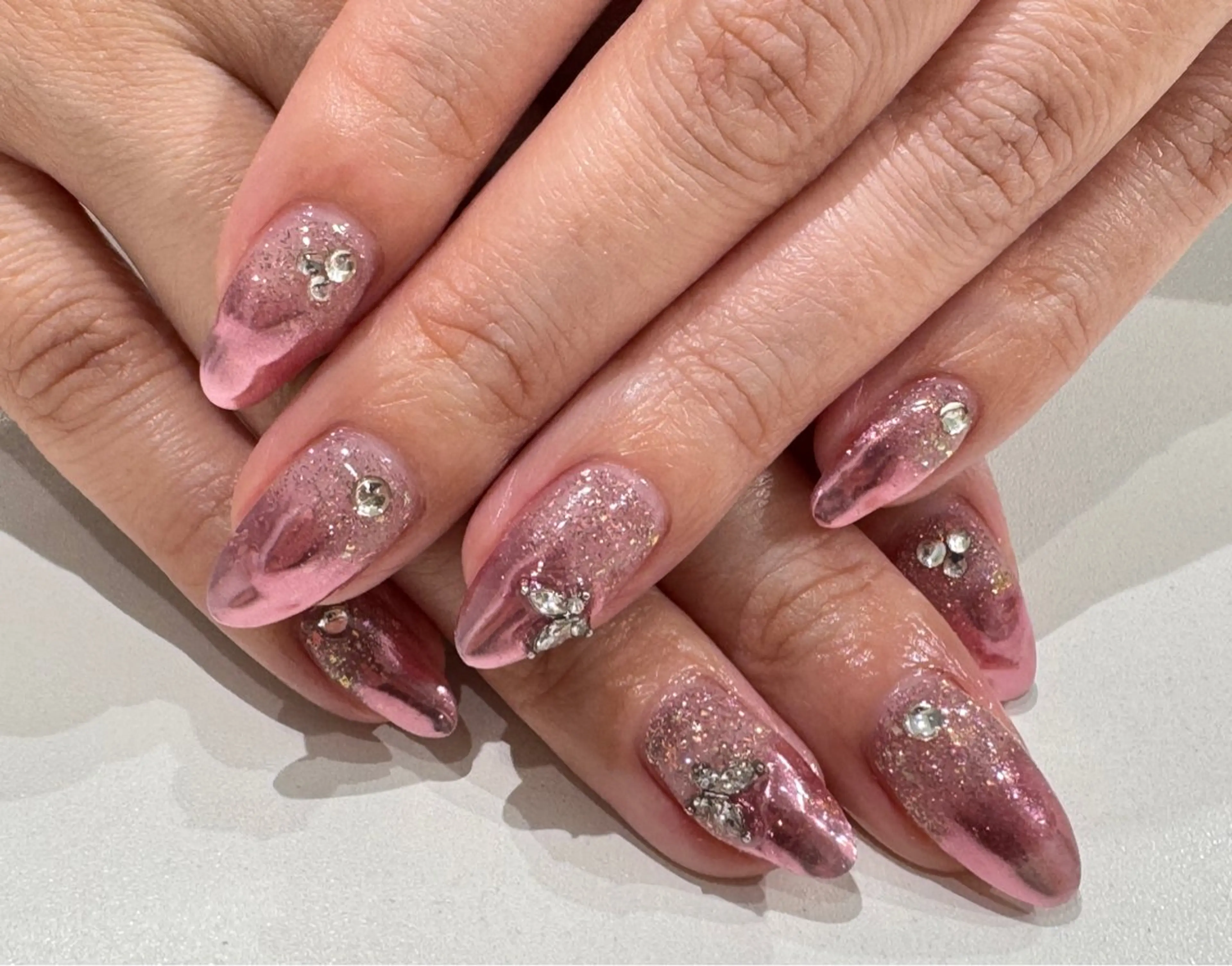 【オフ込】💜minimo限定💜定額デザイン💜ラメ＋ミラーグラデーション💜の写真