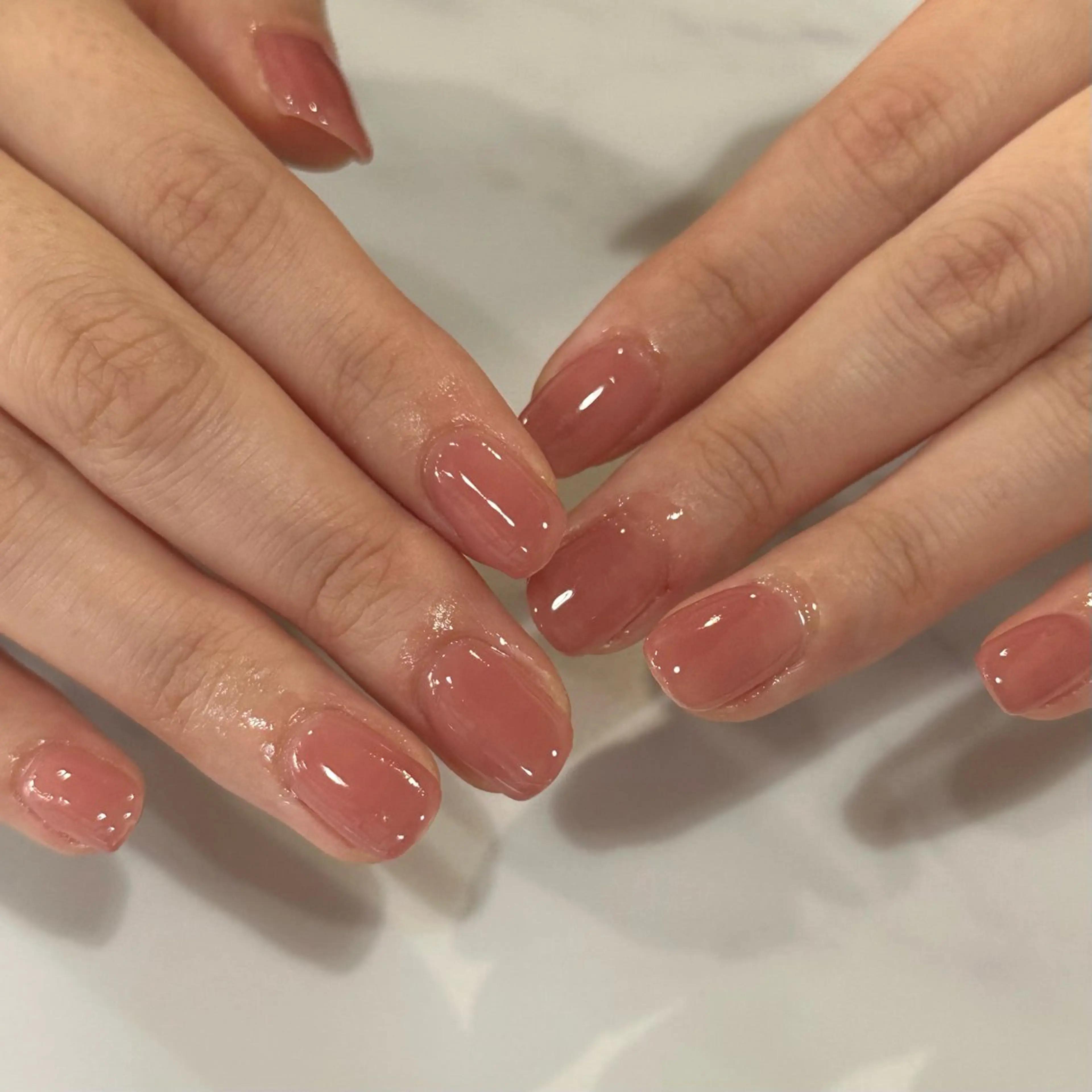 ワンカラーネイル(オフ有)の写真