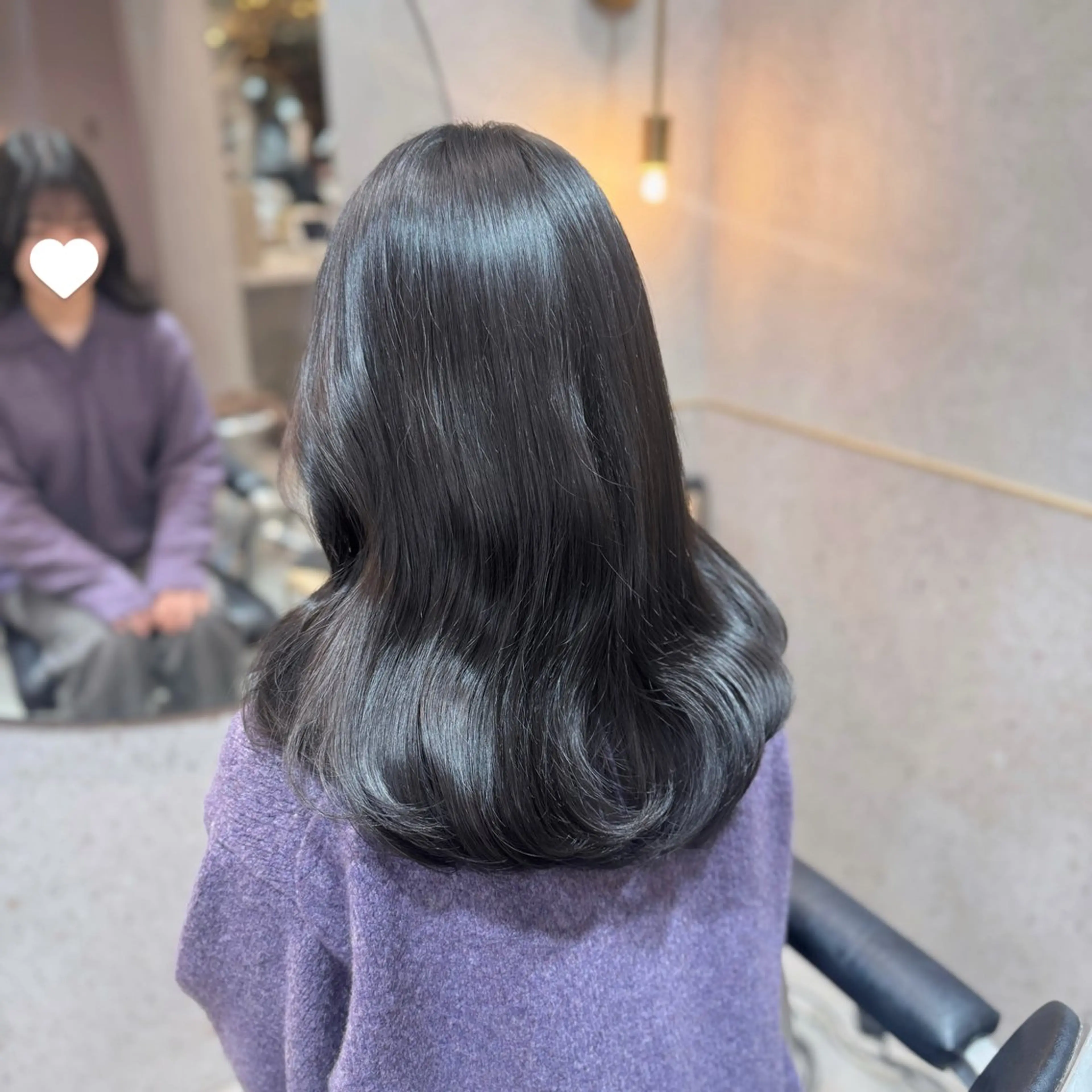 セミロング アッシュ アッシュグレー アッシュグレージュ 🎀しゅな/韓国 レイヤー/透明感♡のヘアスタイル