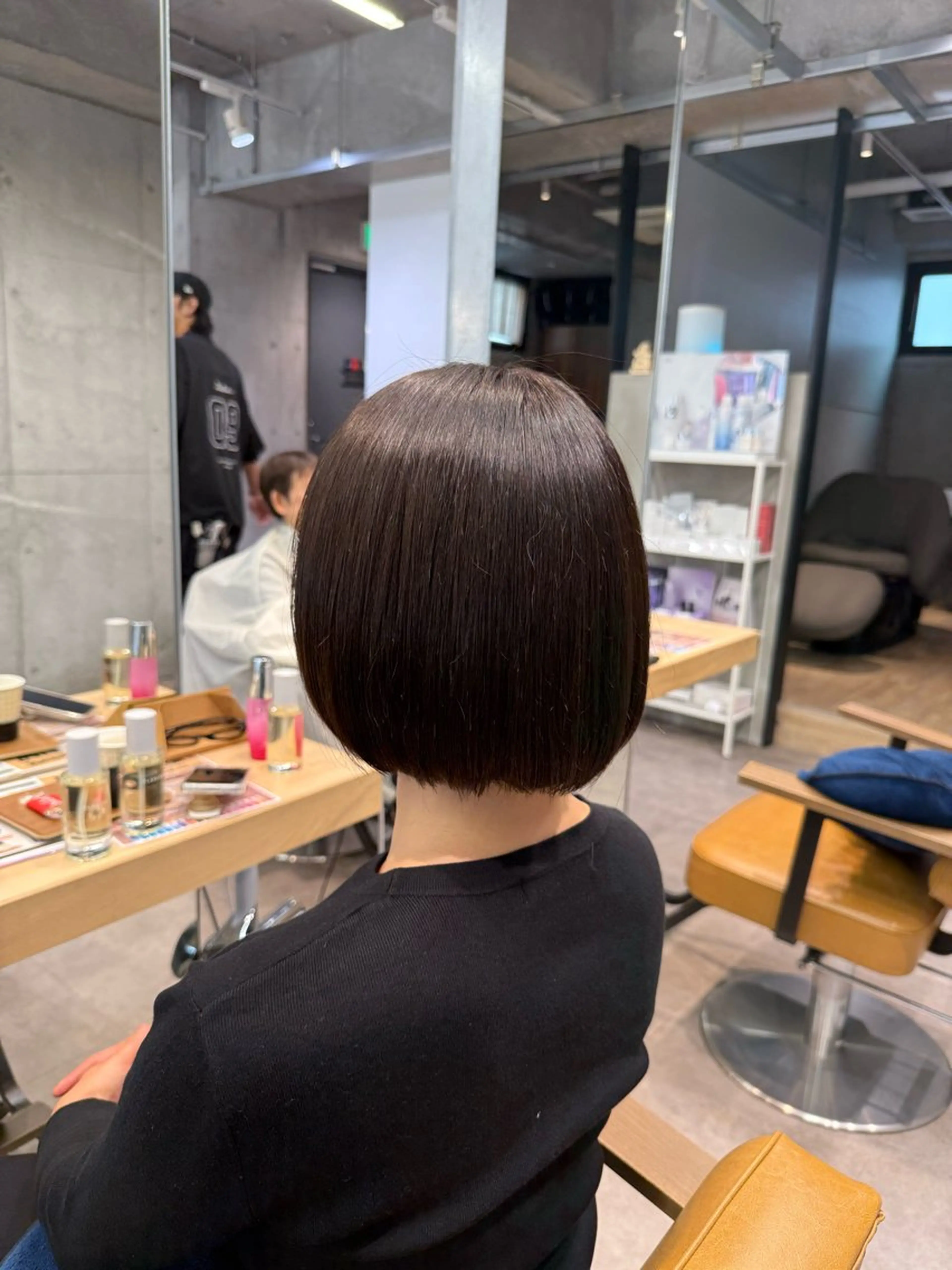 ショート ボブ カット ヘアカラー トリートメント ヘアセット 透明感/艶カラー/ 暖色/ゆな🫧のヘアスタイル