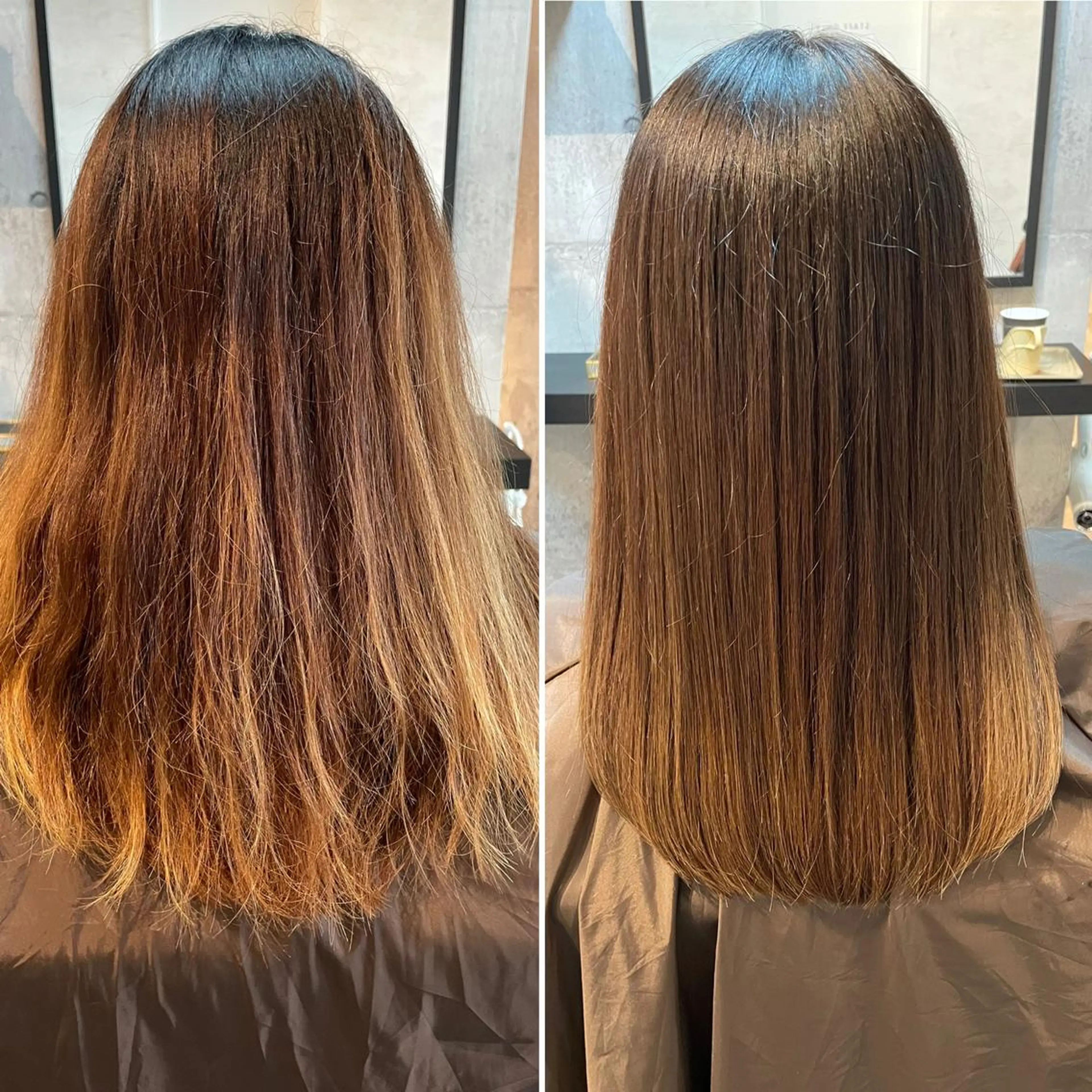 ロング カラー カット ヘアカラー トリートメント 👑髪質改善カラー 中垣斗希のヘアスタイル