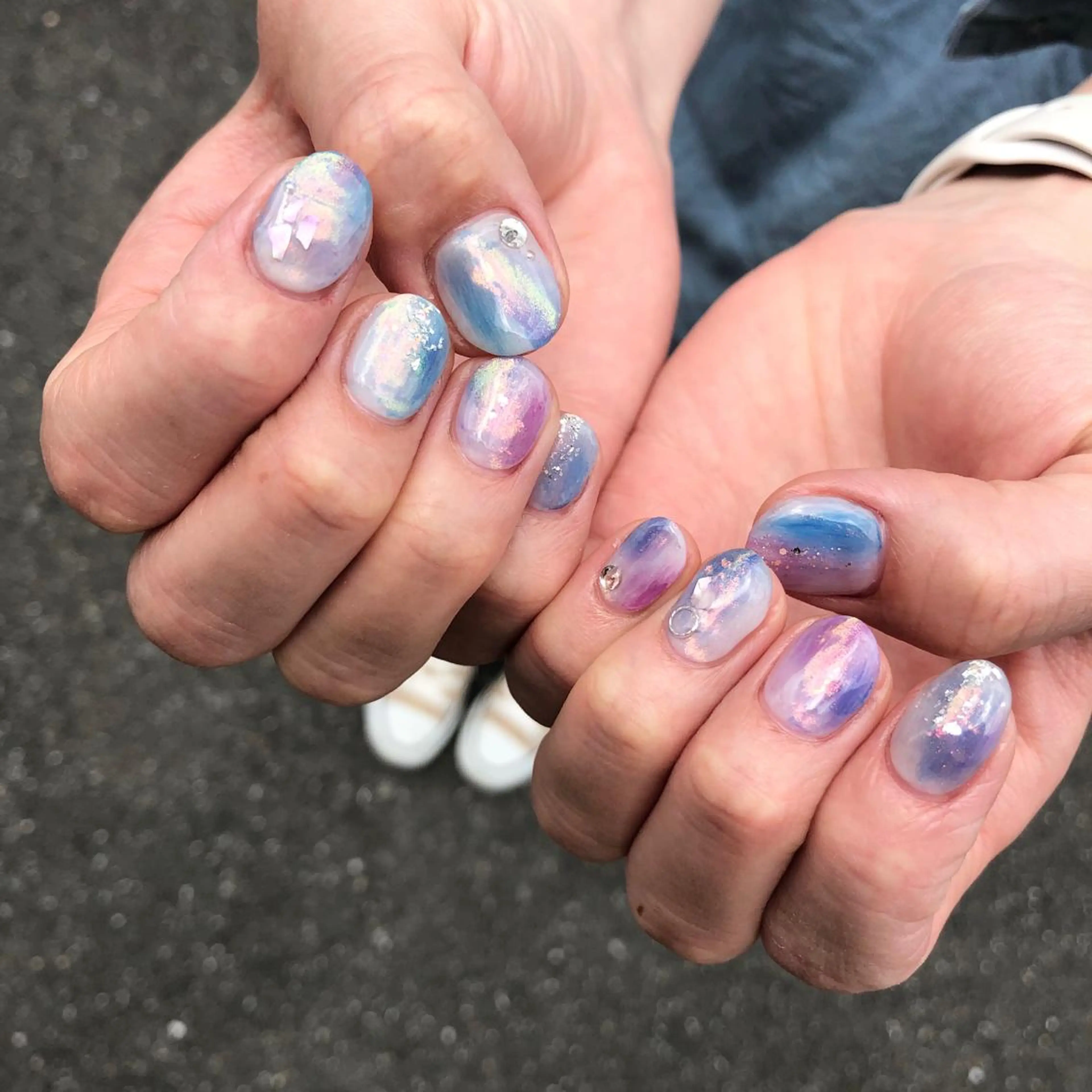 ロング カラー ヘアアレンジ キッズ ネイル マツエク・マツパ 福田 加奈のネイルデザイン