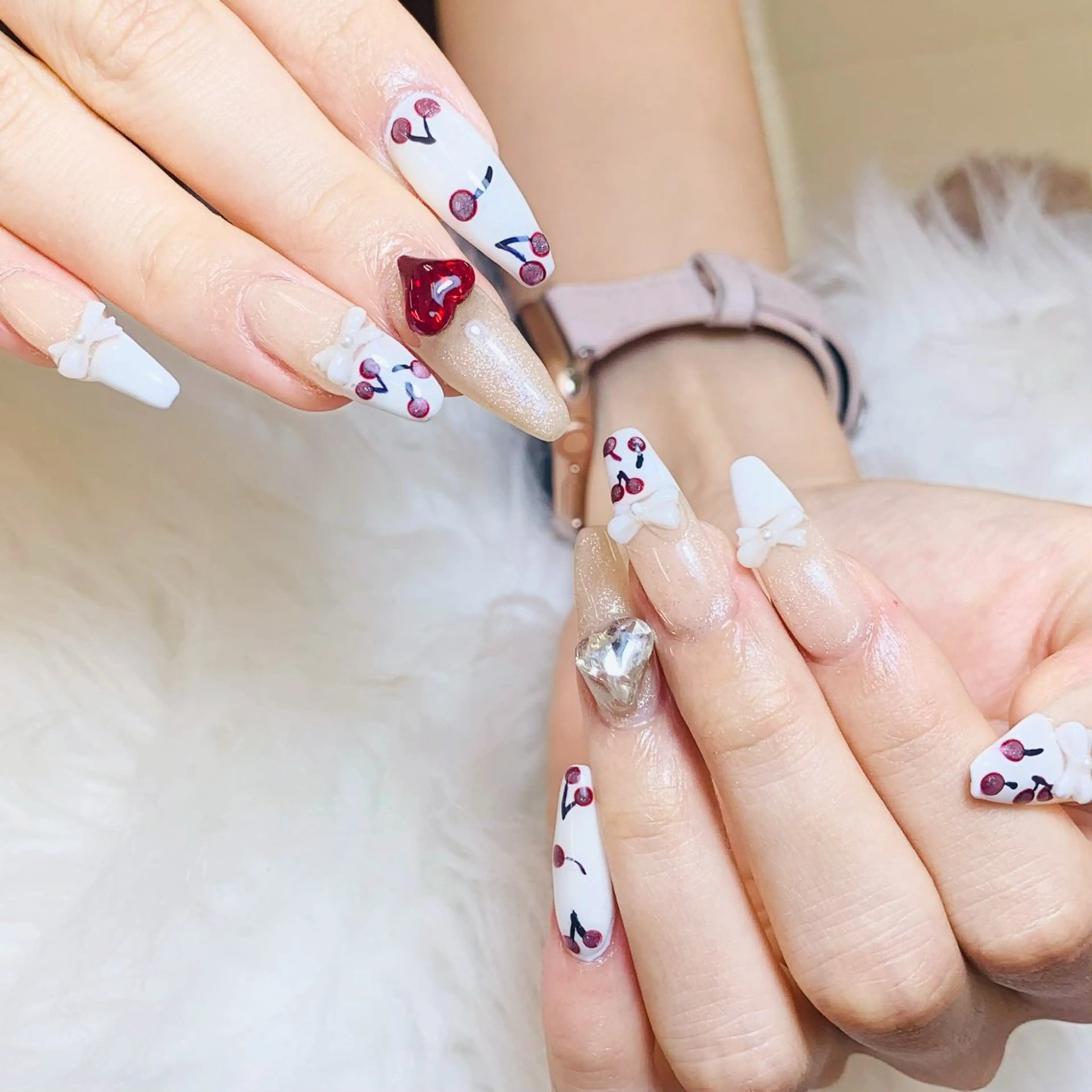 ネイル チークネイル 長さ出し フラッシュネイル フレンチネイル グラデーション ハンドネイル AN NAIL SALONのネイルデザイン