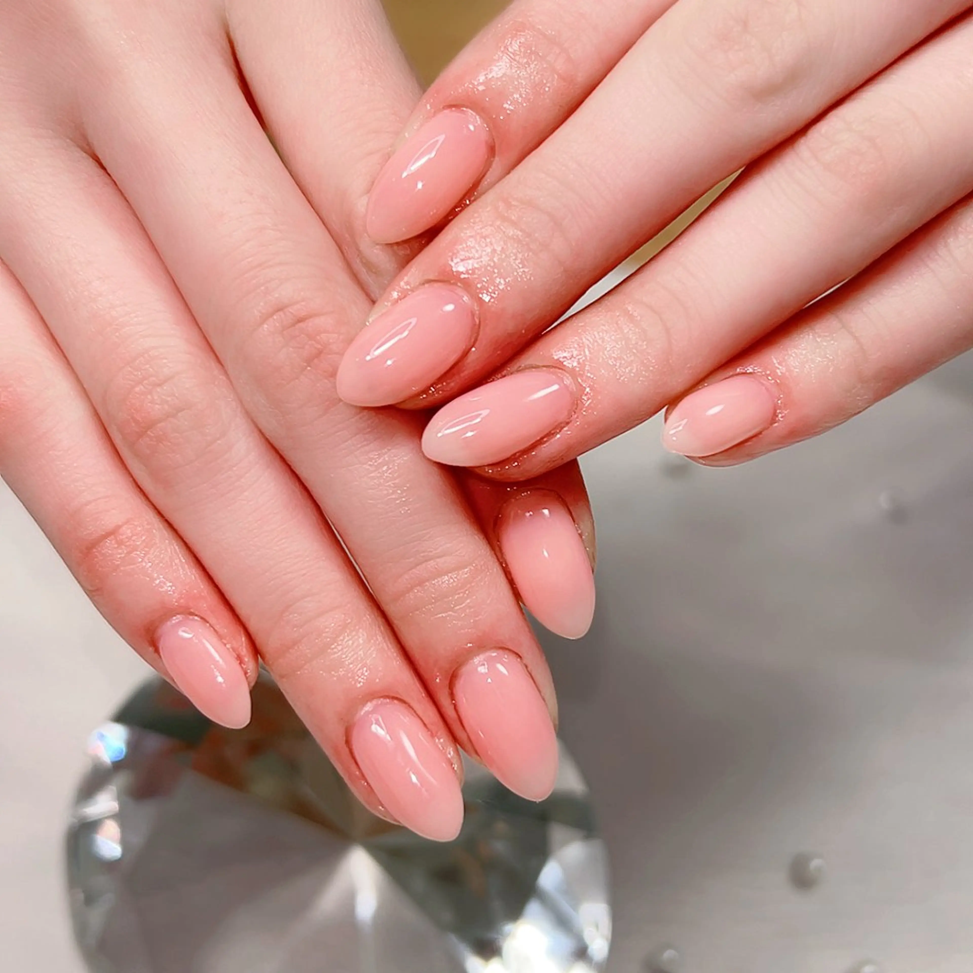 ネイル キラキラネイル ワンカラーネイル 春ネイル Cute Tips nailのネイルデザイン