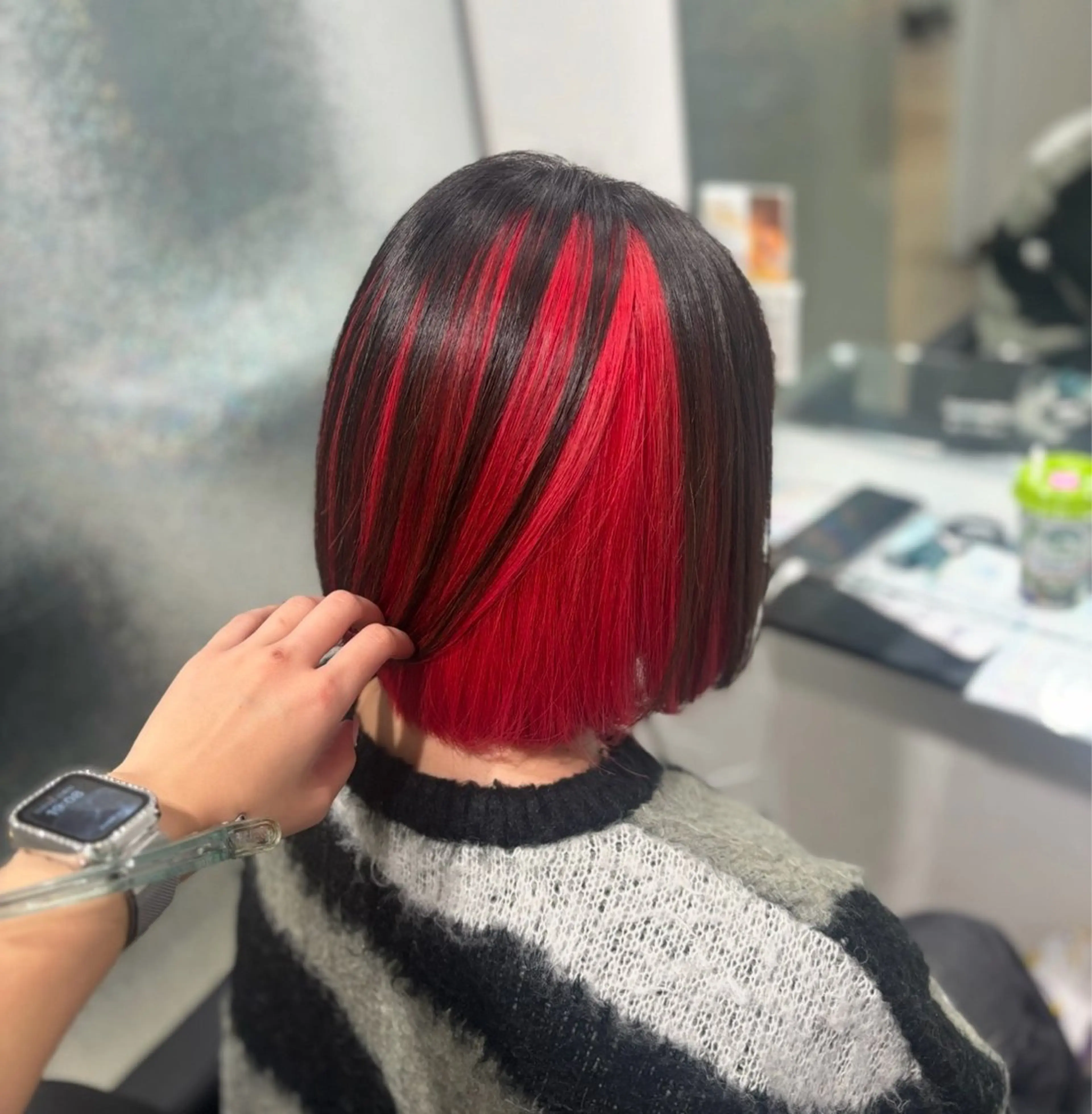 ショート ヘアカラー ヘアセット Yuzu️🫧/艶髪 カラー/韓国ヘアのヘアスタイル