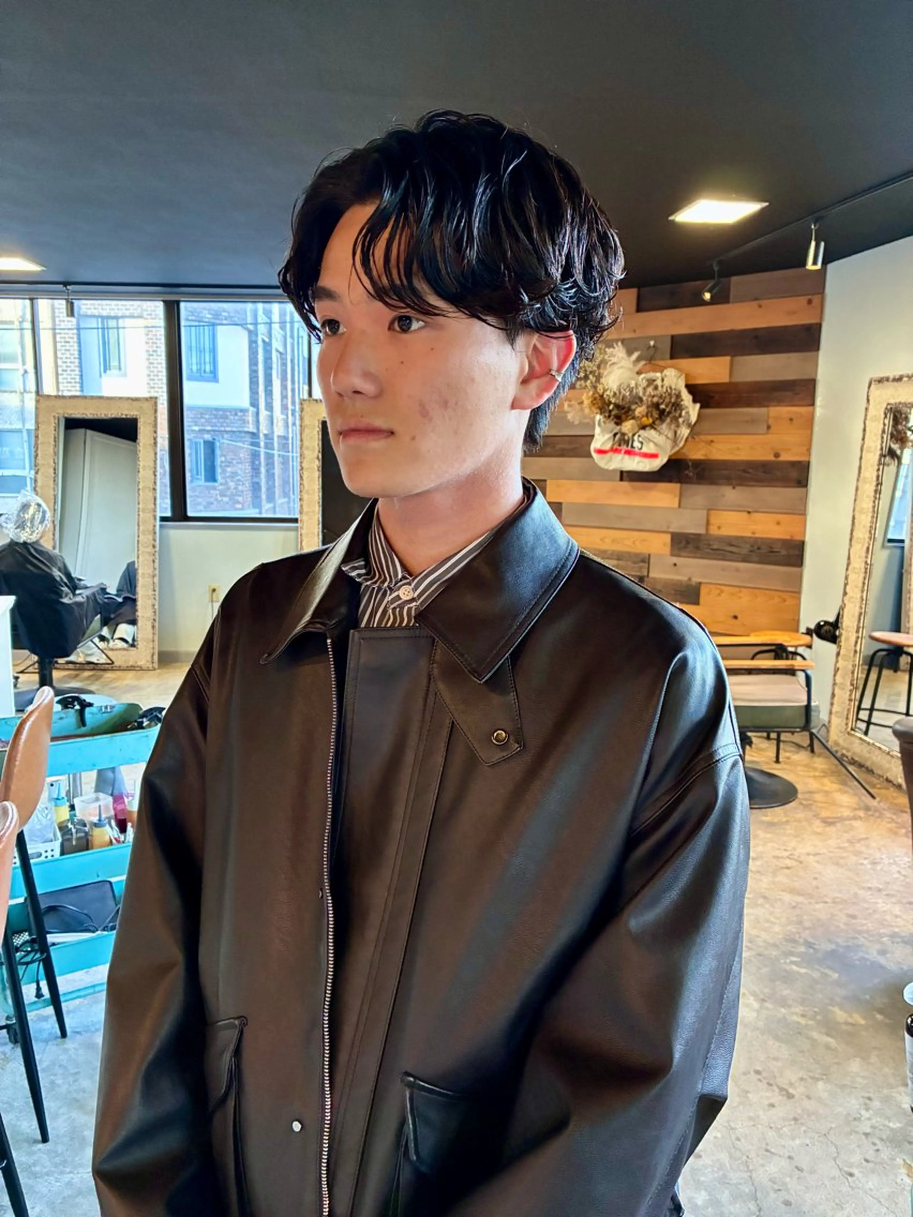 パーマ メンズ カット パーマ トリートメント 新規再来率No.1 金山/メンズパーマのヘアスタイル