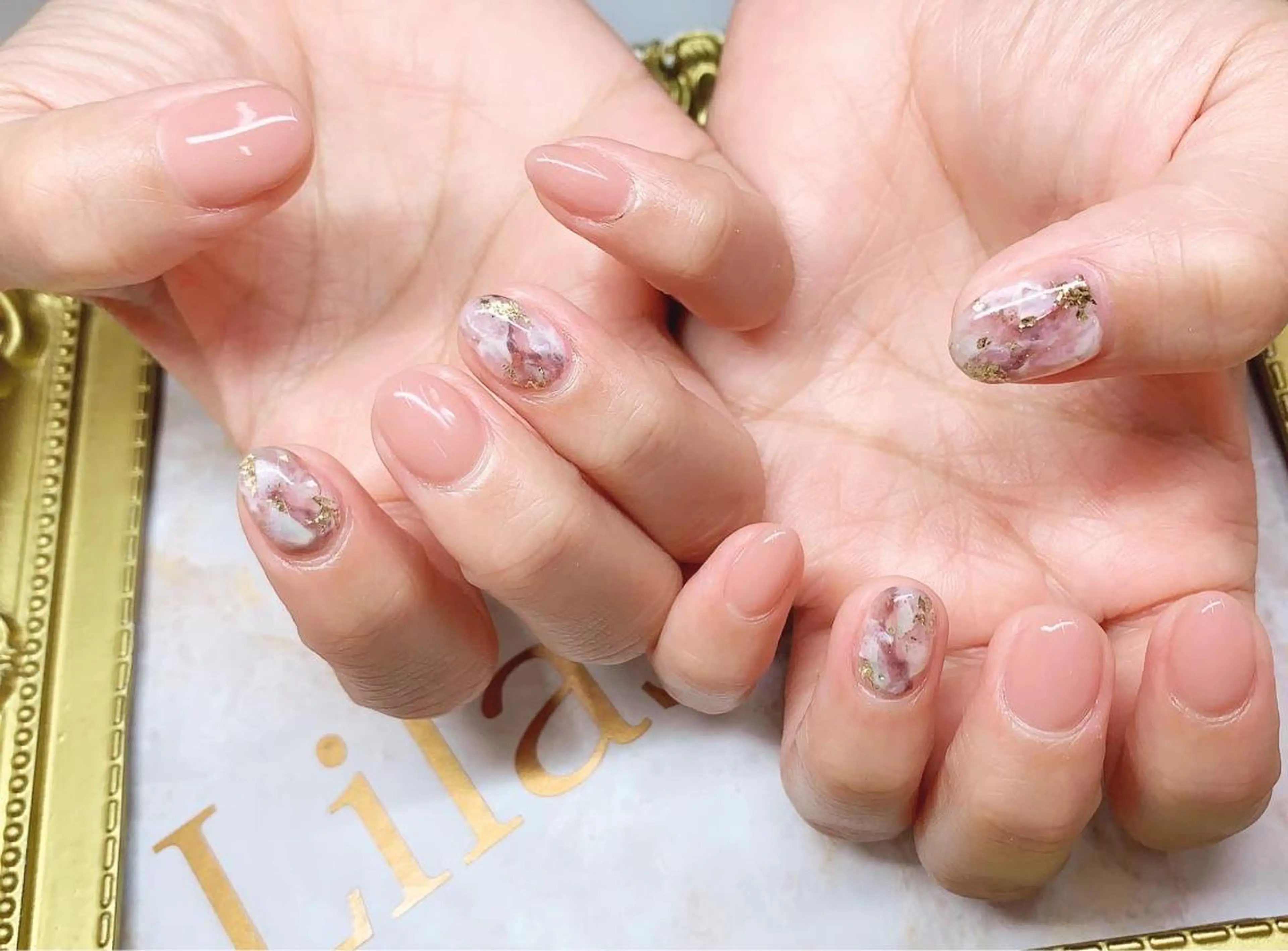 ネイル ジェルネイル グラデーション ハードジェル ロングネイル マグネットネイル Lilas Nailのネイルデザイン